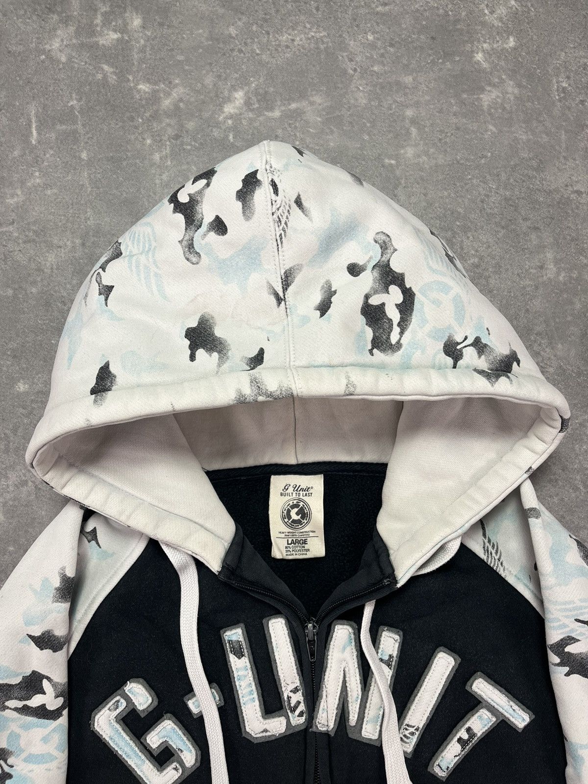 G-Unit G-Unit Big Logo Camo Printed Baggy Heavy Zip Hoodie L XL Size US L / EU 52-54 / 3 - 8 Thumbnail