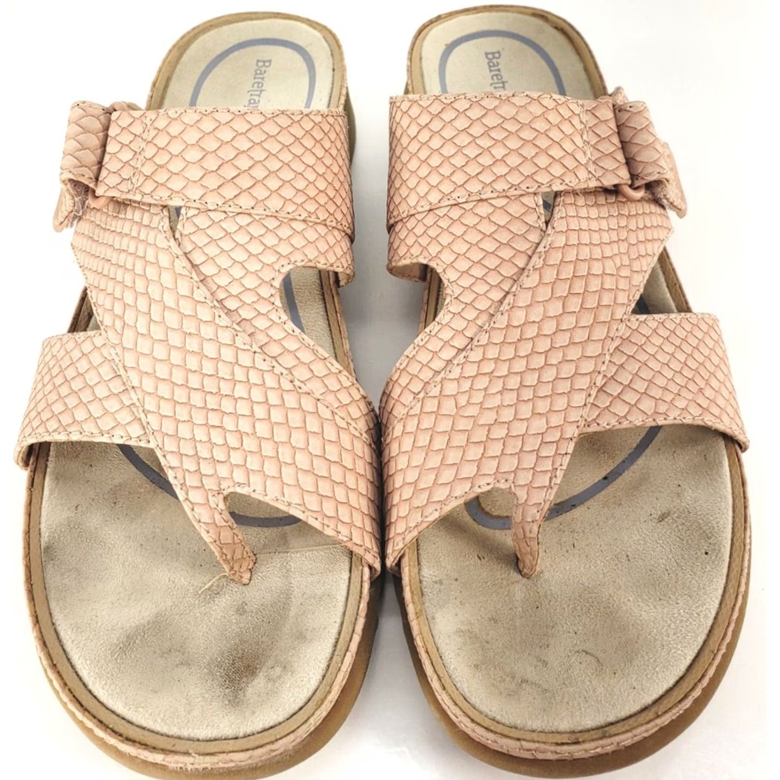 Vintage Baretraps Nalani Women's 9M Pink Reptile Casual Comfort Slide Sandals Size US 9 / IT 39 - 3 Thumbnail