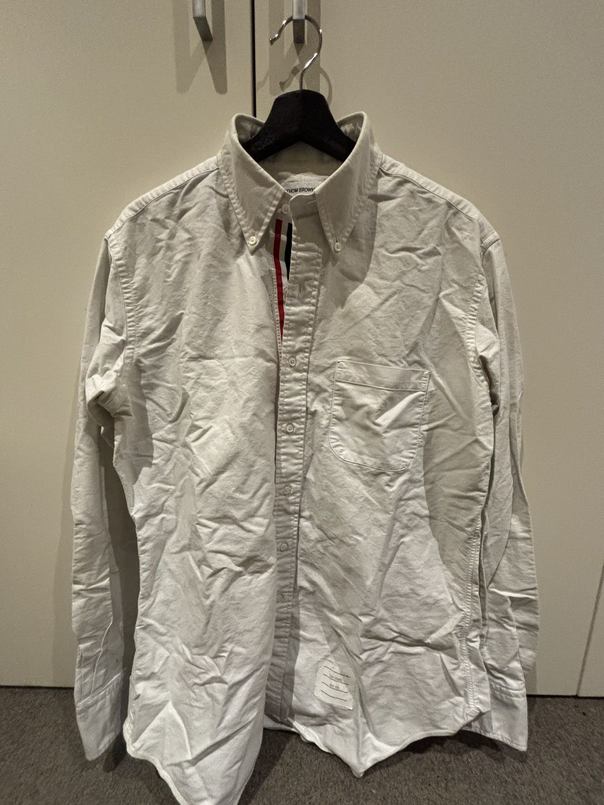 Thom Browne Thom Browne Signature Grosgrain Shirt White Size US XL / EU 56 / 4 - 1 Thumbnail