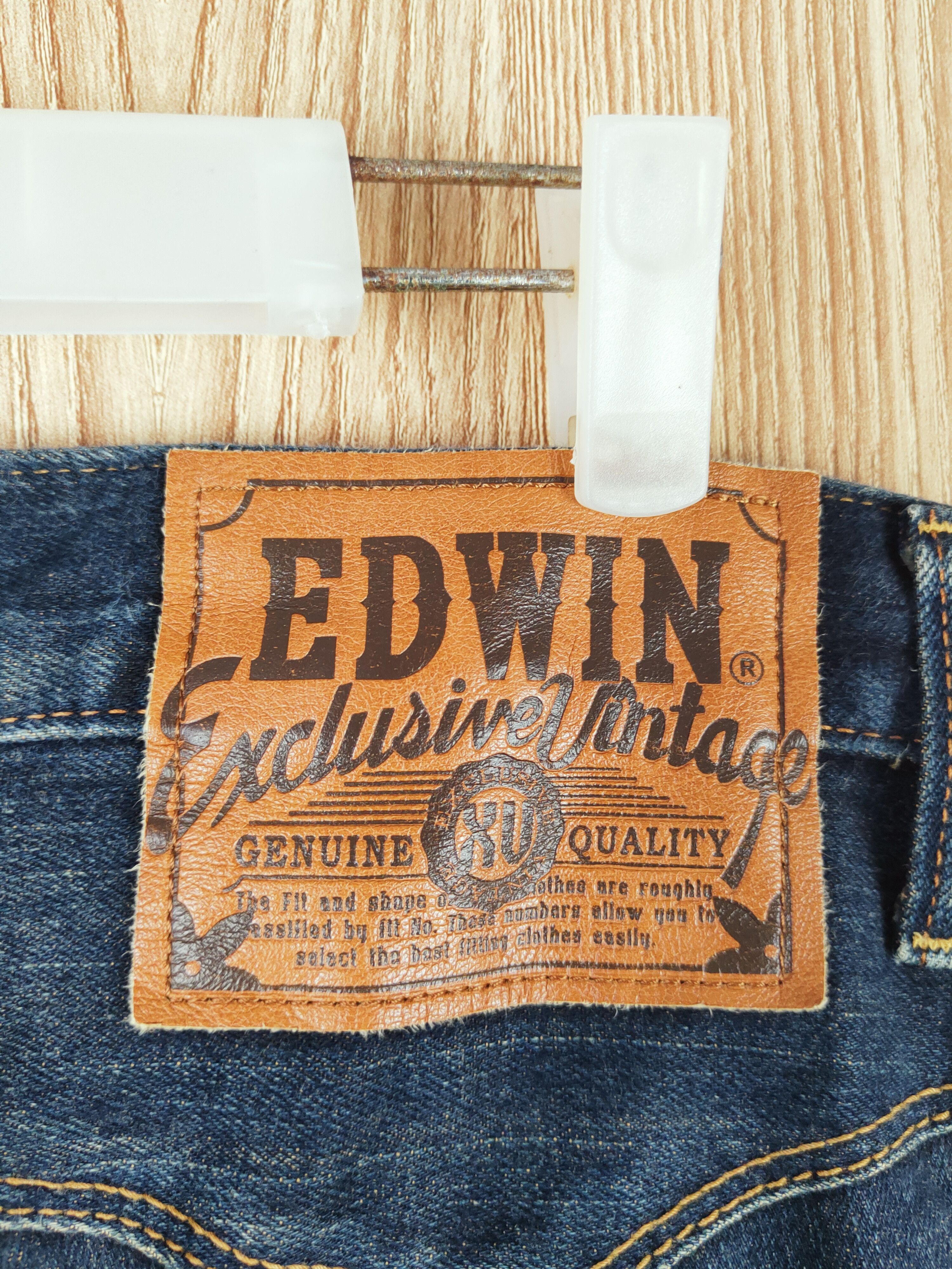 Edwin Edwin Dark Blue Distressed Ripped Jeans #S2739 Size US 34 / EU 50 - 7 Thumbnail