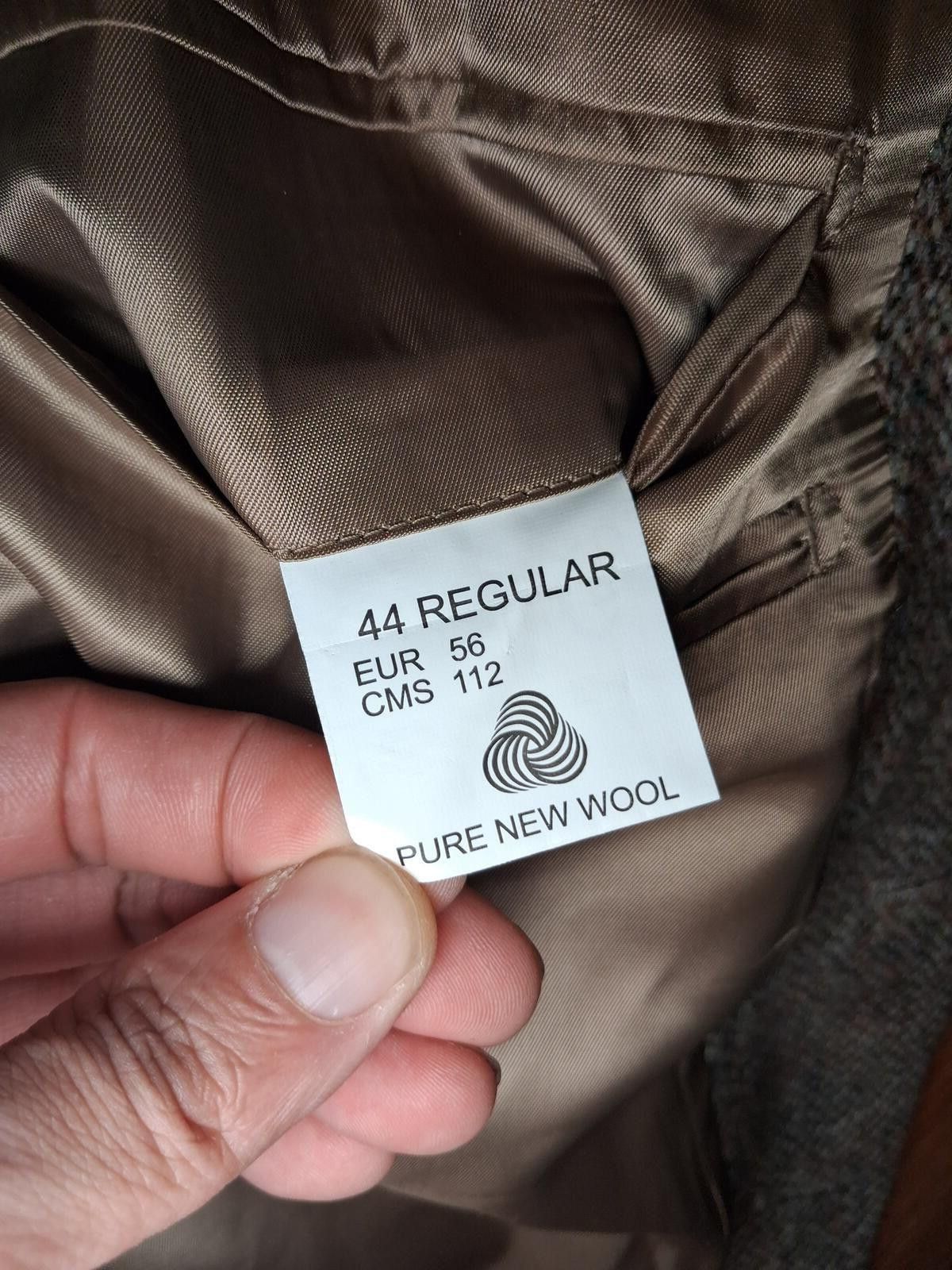 Harris Tweed Harris Tweed Sport Coat Mens 44R Beige Virgin Wool Donegal Size 44R - 3 Thumbnail