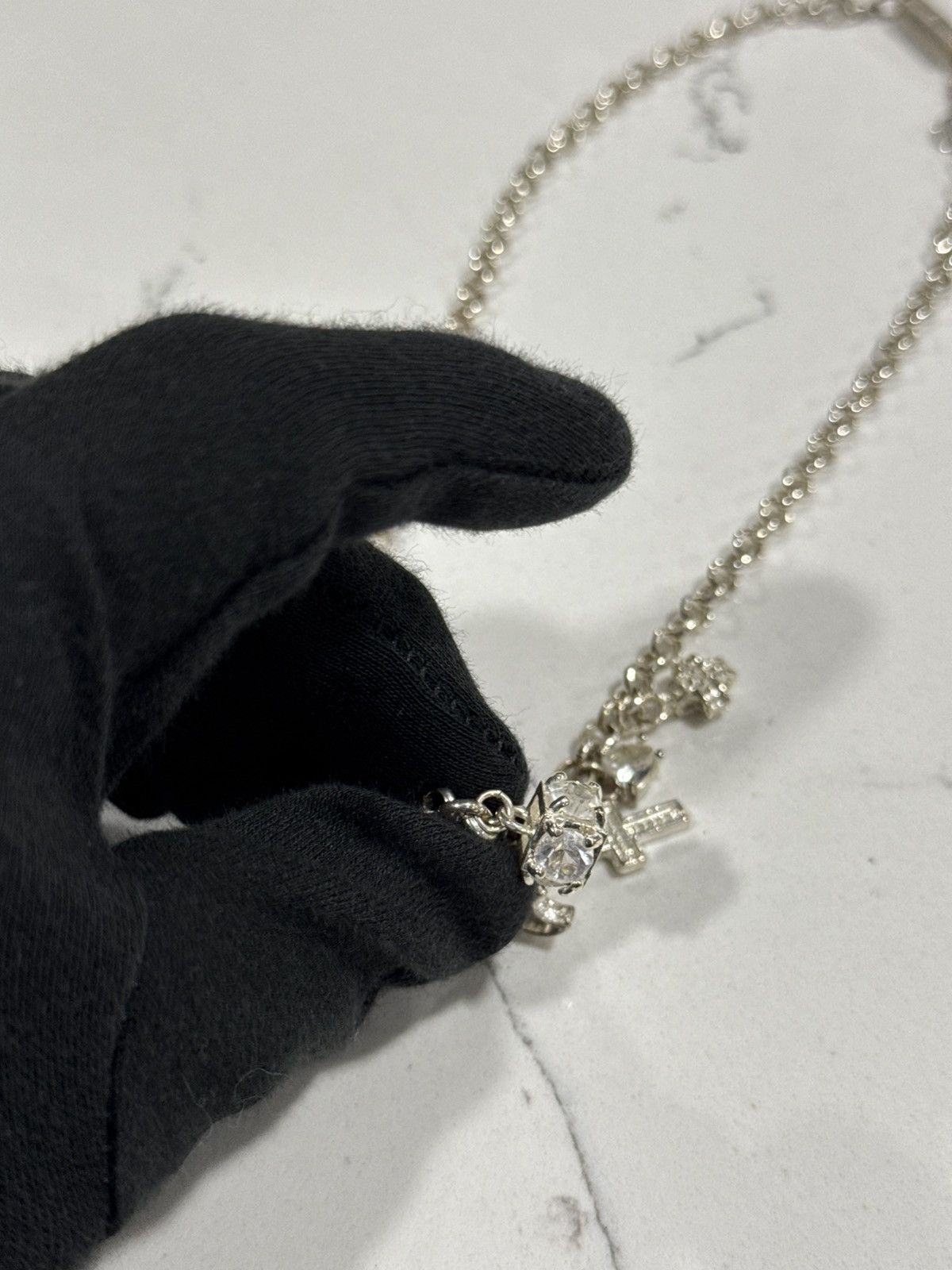 Sterling Silver Y2K Sterling Silver Charm Necklace Coquette Size ONE SIZE - 5 Thumbnail