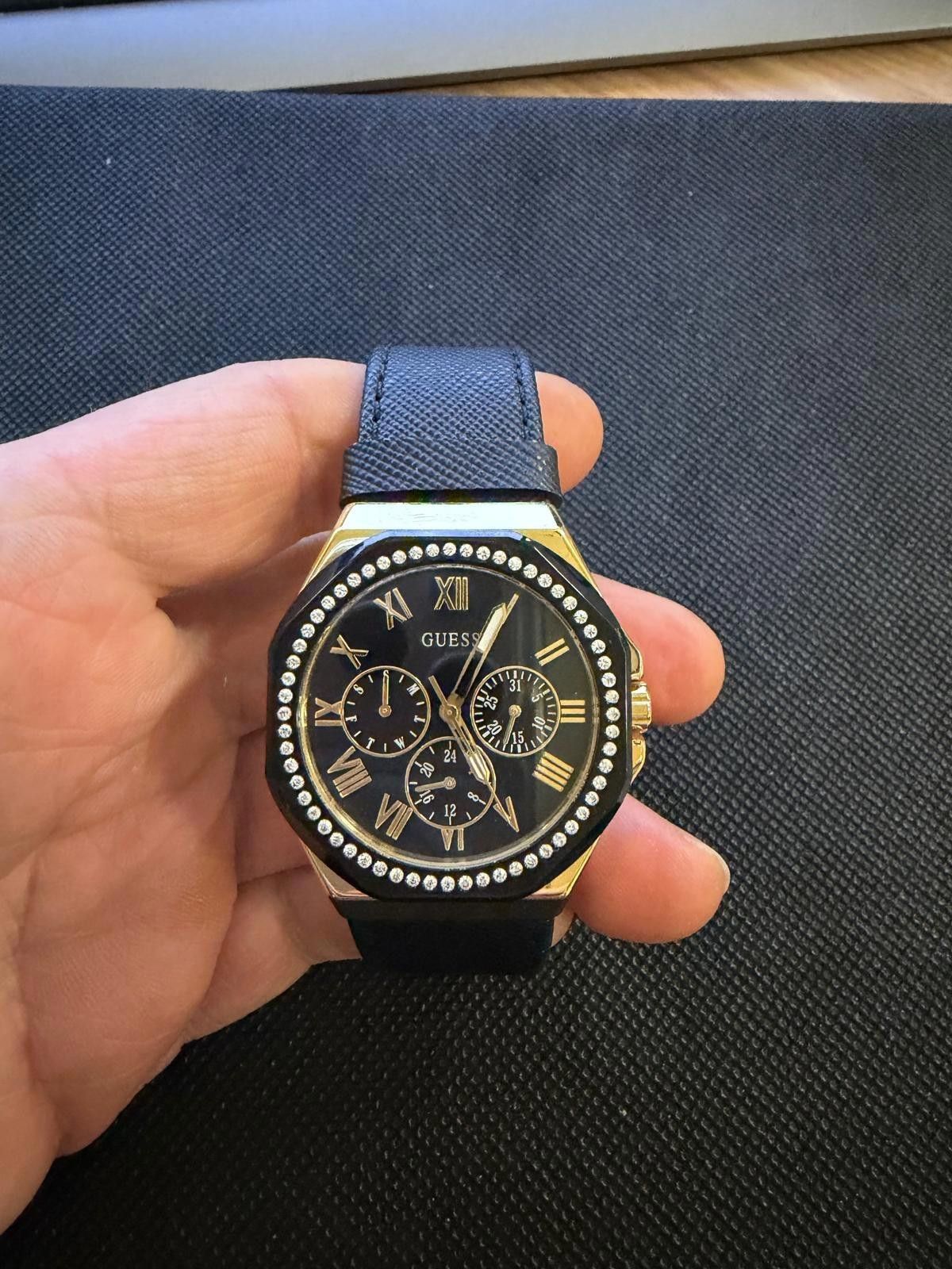 Guess GUESS Women's Multi-Function Black Leather Watch 36mm Size ONE SIZE - 7 Thumbnail