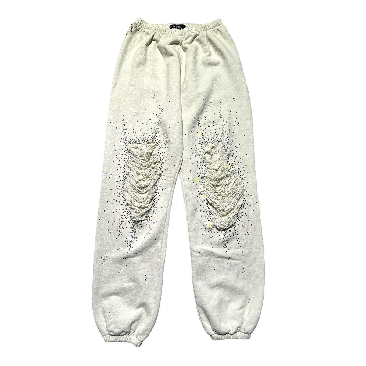 Liberal Youth Ministry Crystal embellished distressed sweats Size US 32 / EU 48 - 1 Thumbnail