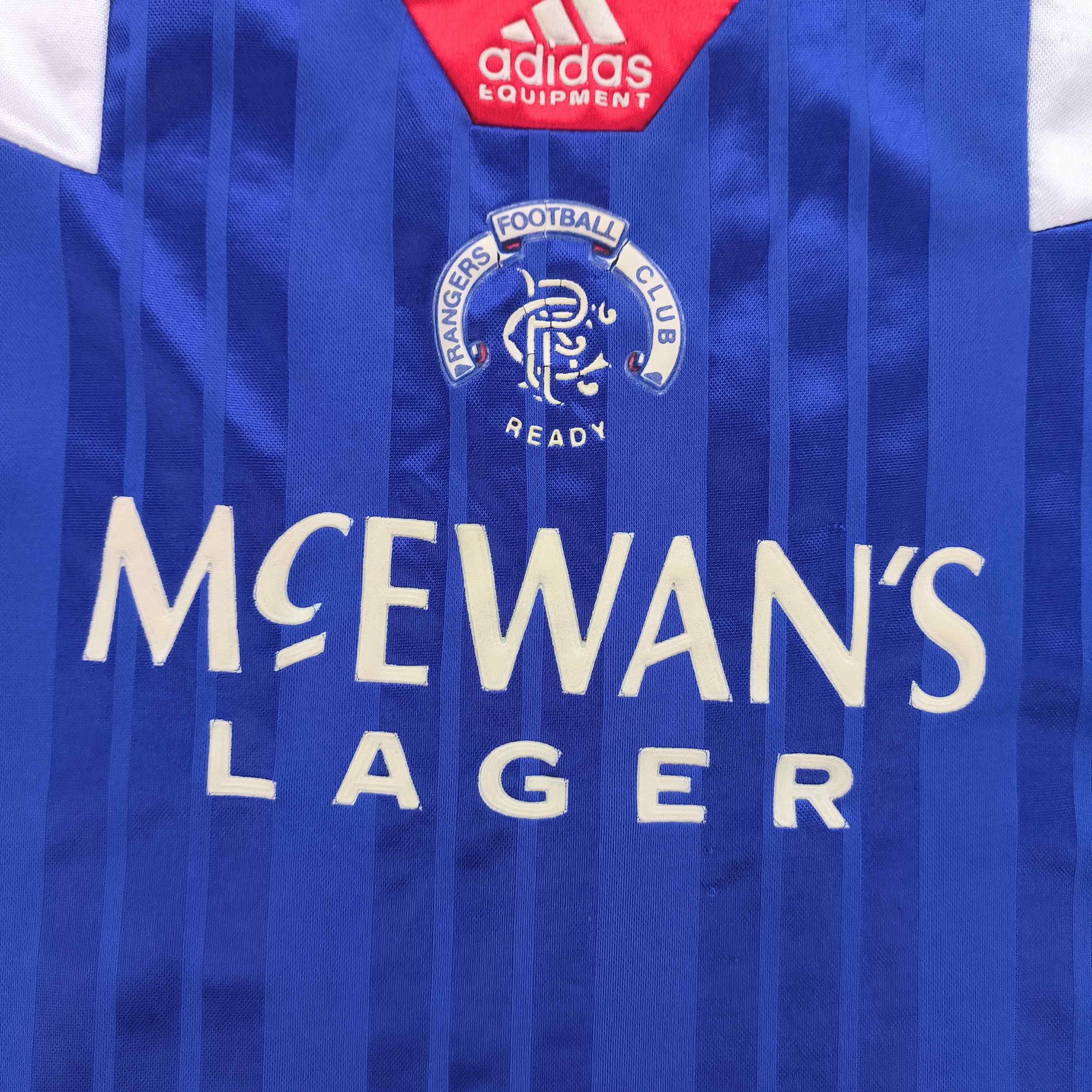 Adidas Rangers 1992-94 Adidas home football jersey shirt size 44-46 Size US XL / EU 56 / 4 - 3 Thumbnail