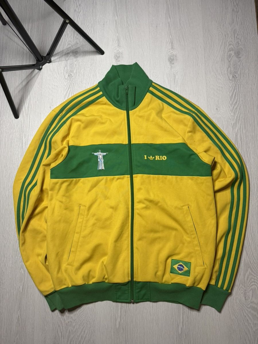 Adidas 00s Vintage Adidas Rio De Janeiro Brazil Tracksuit Jacket Size US XL / EU 56 / 4 - 1 Thumbnail