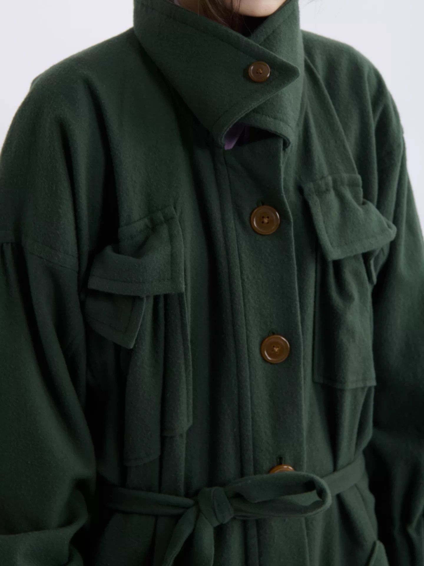 Vivienne Westwood VIVIENNE WESTWOOD 90s RL Dark Green Wool Belted Jacket Size XS / US 0-2 / IT 36-38 - 4 Thumbnail