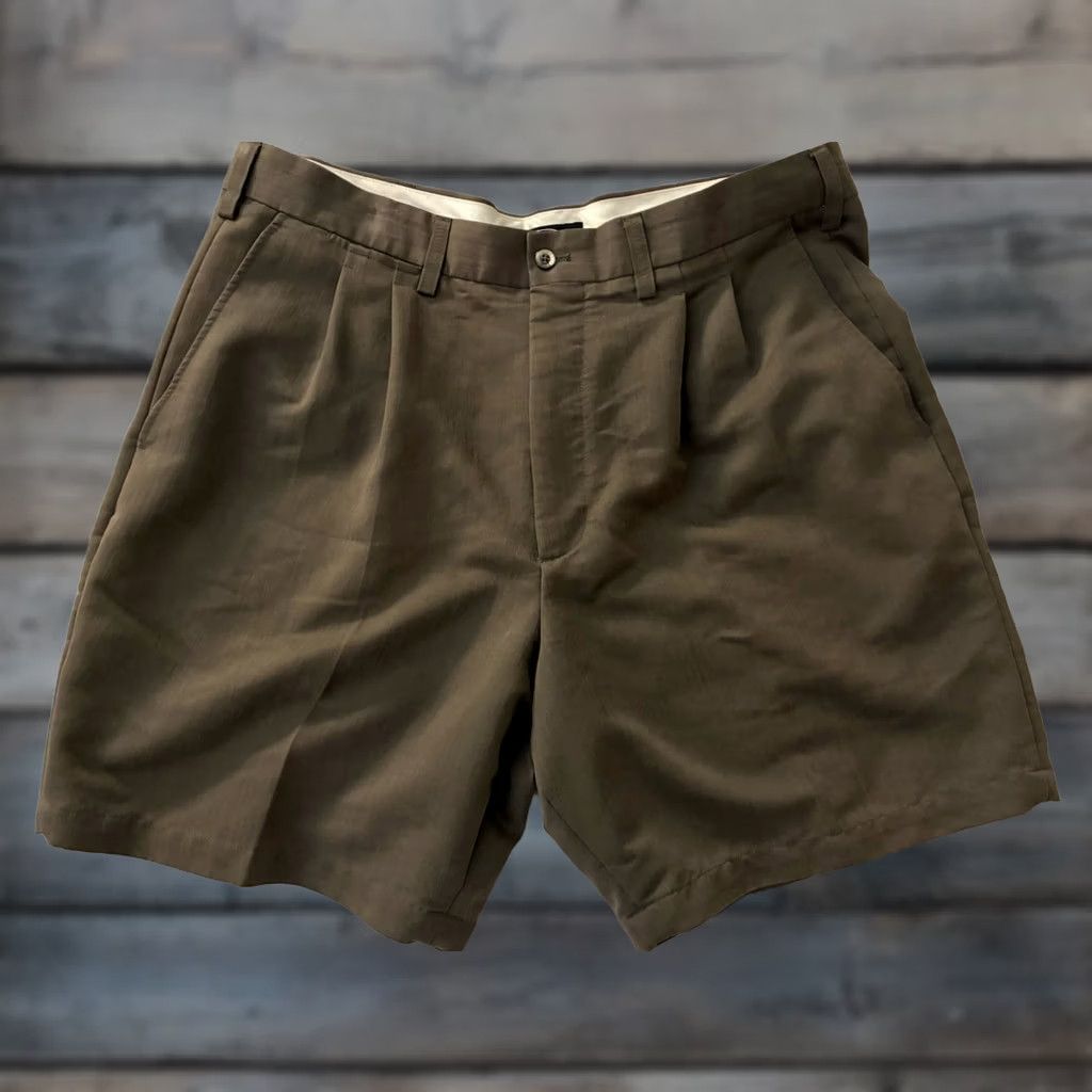 Gustin Austin Men's Front Pleated Khaki Shorts Inseam 8” Sz 38 Size US 38 / EU 54 - 1 Thumbnail