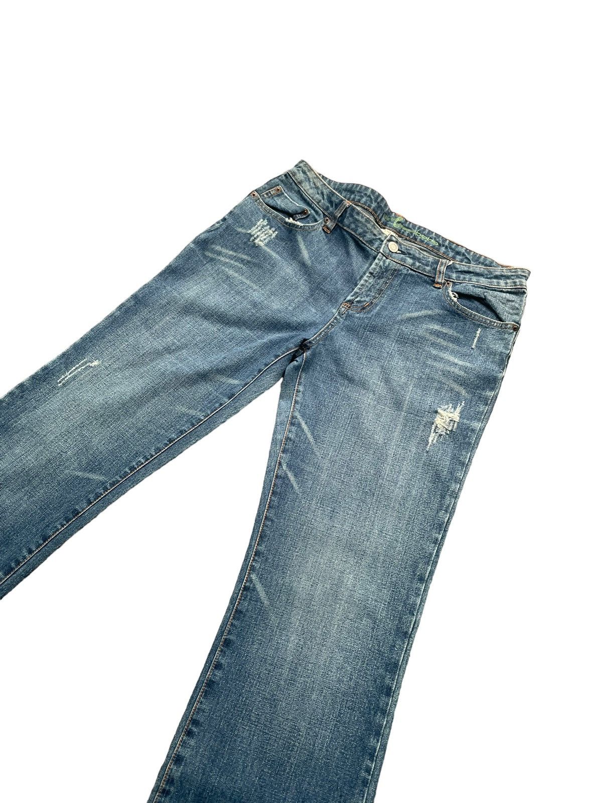 Bebe × Designer Bebe Flare Distresed Denim Size 33" - 2 Thumbnail