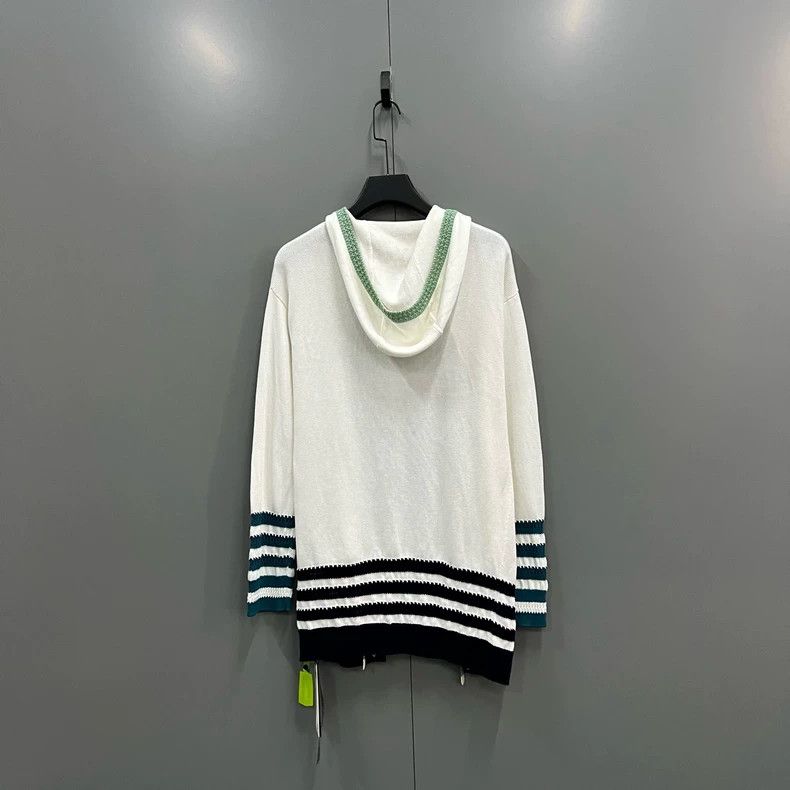 Loro Piana LORO PIANA Striped hooded knit jacket Size L / US 10 / IT 46 - 2 Thumbnail