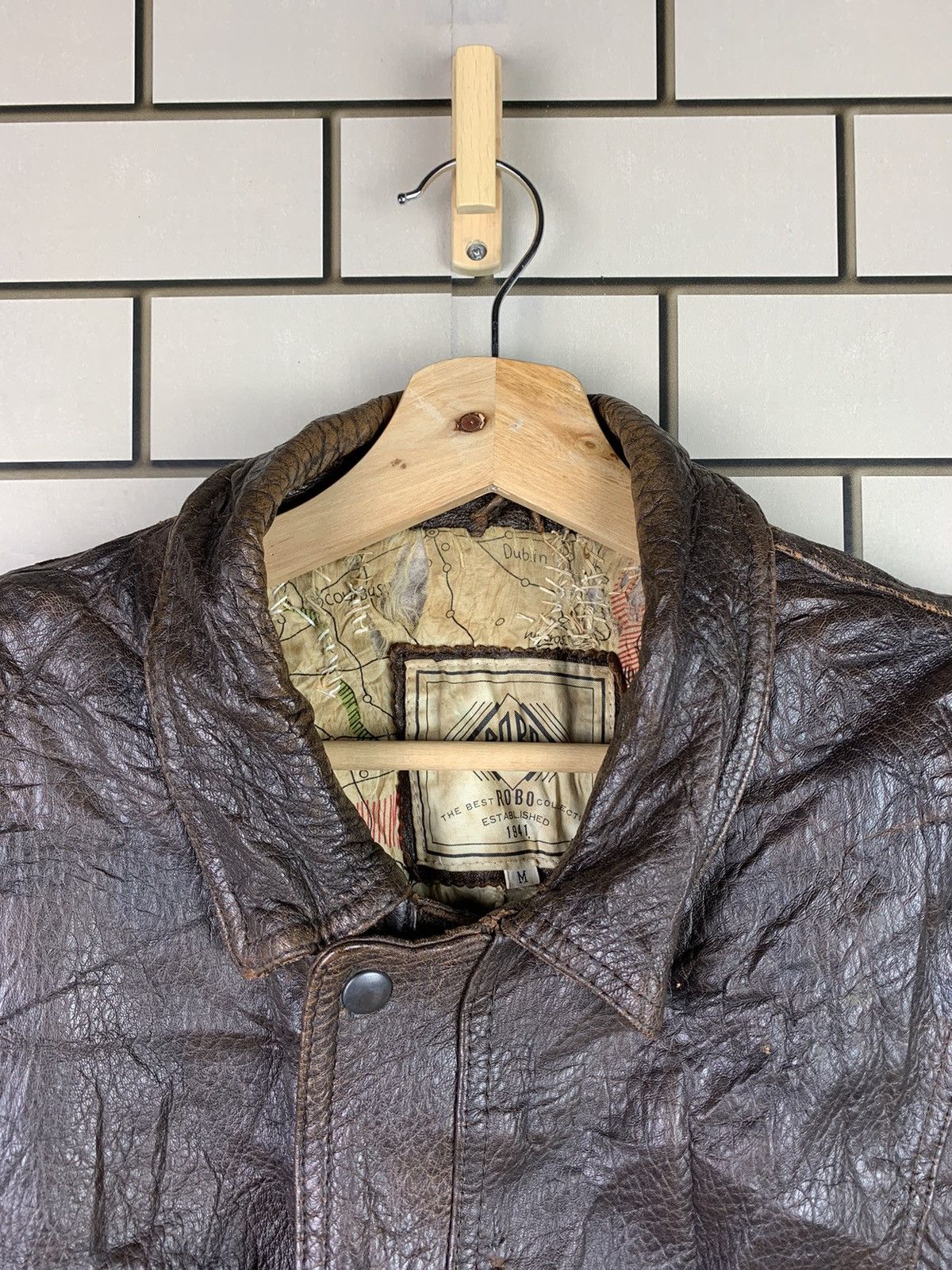 Vintage Vintage 90s Robo Leather Bomber Jacket Size US M / EU 48-50 / 2 - 10 Thumbnail