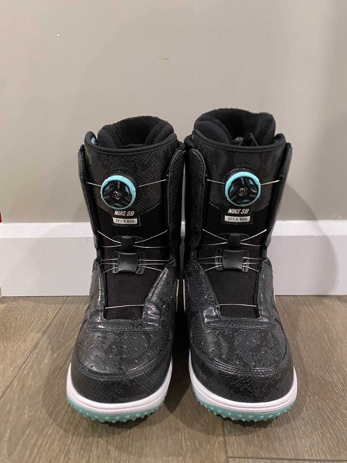 Nike Nike Zoom Force 1 X Double BOA Snowboard Boots Grey & Teal Size US 7.5 / IT 37.5 - 6 Thumbnail