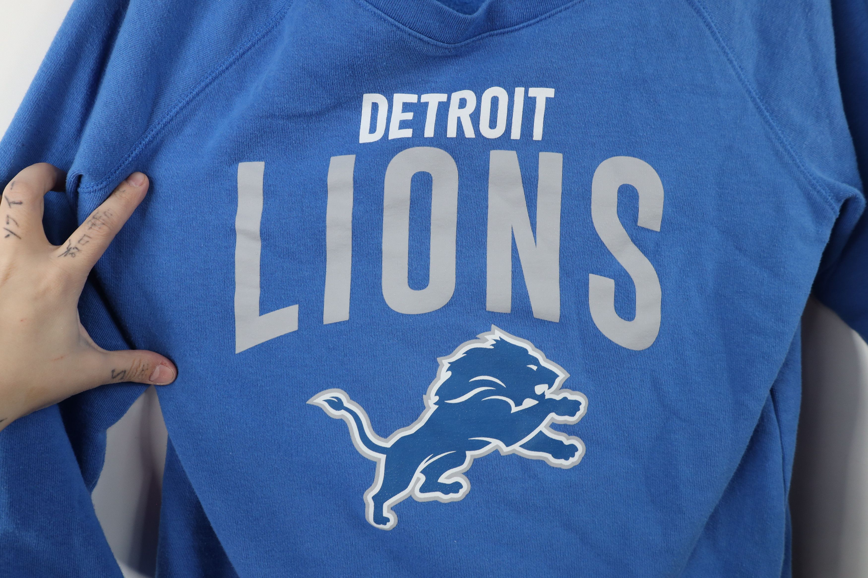 Vintage Y2K NFL Detroit Lions Football Crewneck Sweatshirt Blue Size M / US 6-8 / IT 42-44 - 4 Thumbnail