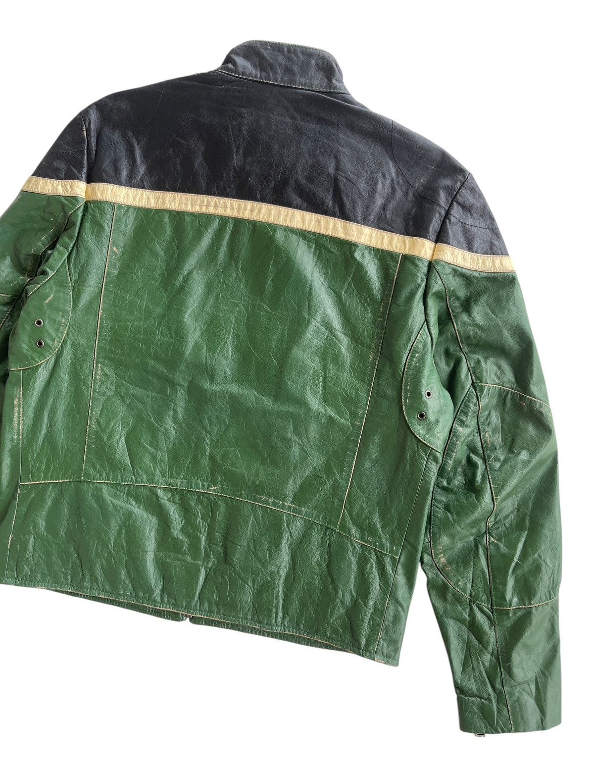 Vintage Vintage Buffalo Leather Bikers Jacket Size US L / EU 52-54 / 3 - 10 Thumbnail
