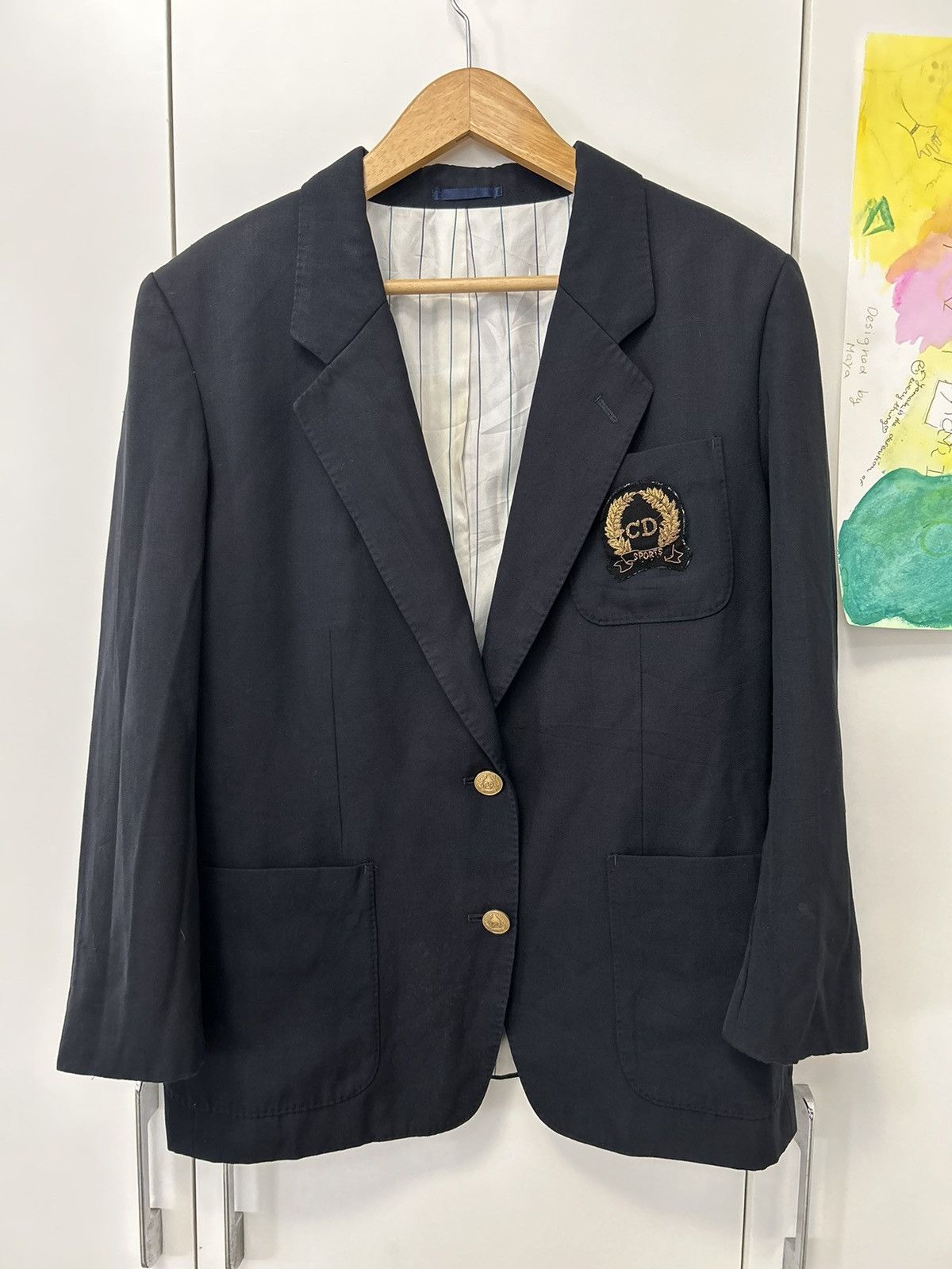 Dior × Vintage Vintage Christian Dior emblem pocket Blazer Dior × Vintage Vintage Christian Dior emblem pocket Blazer