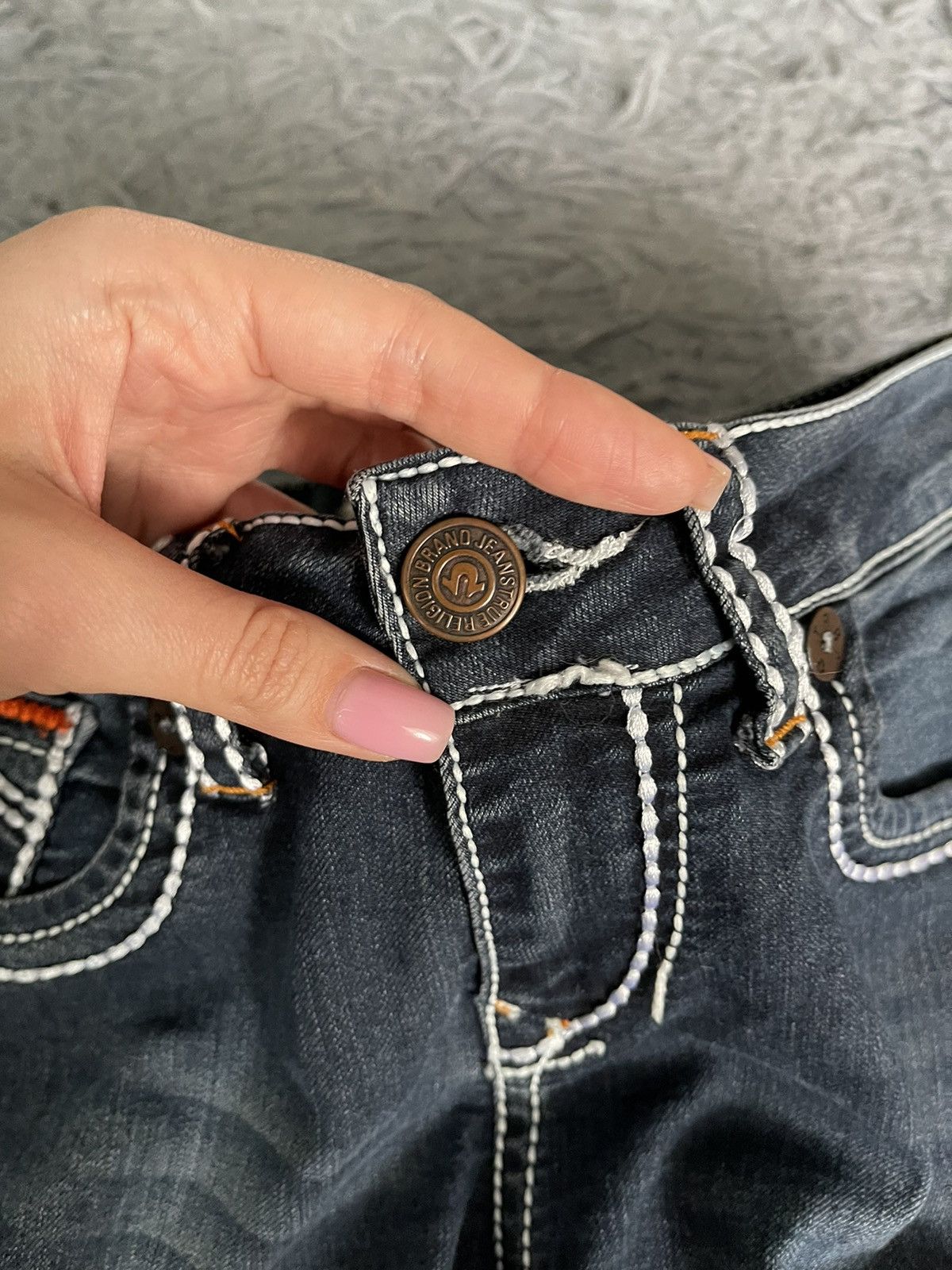 True Religion × Vintage True Religion Y2K vintage iconic denim pants jeans Size 27" / US 4 / IT 40 - 4 Thumbnail