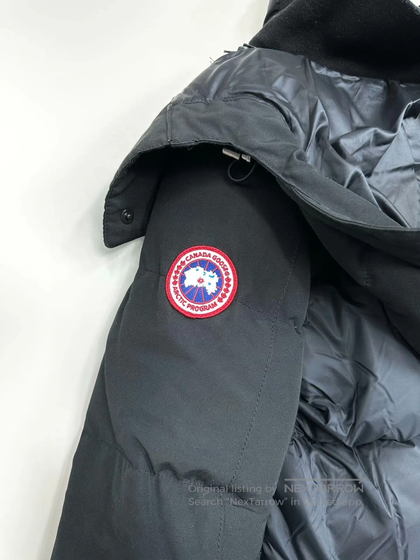 Canada Goose Canada Goose Black Logo Embroidered Zip-up Hooded Down Jac Size US S / EU 44-46 / 1 - 3 Thumbnail