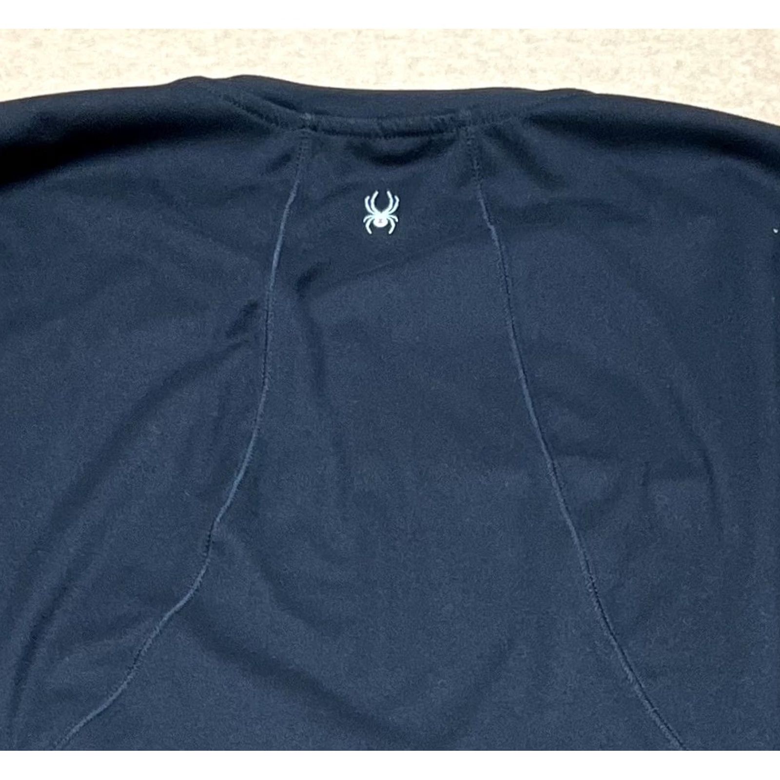 Spyder VINTAGE Spyder Active Men's Long Sleeve Shirt Black Medium Stretch Crew Neck Pullover Moisture Wicking Reflective Logo Blazer? Size US M / EU 48-50 / 2 - 6 Thumbnail