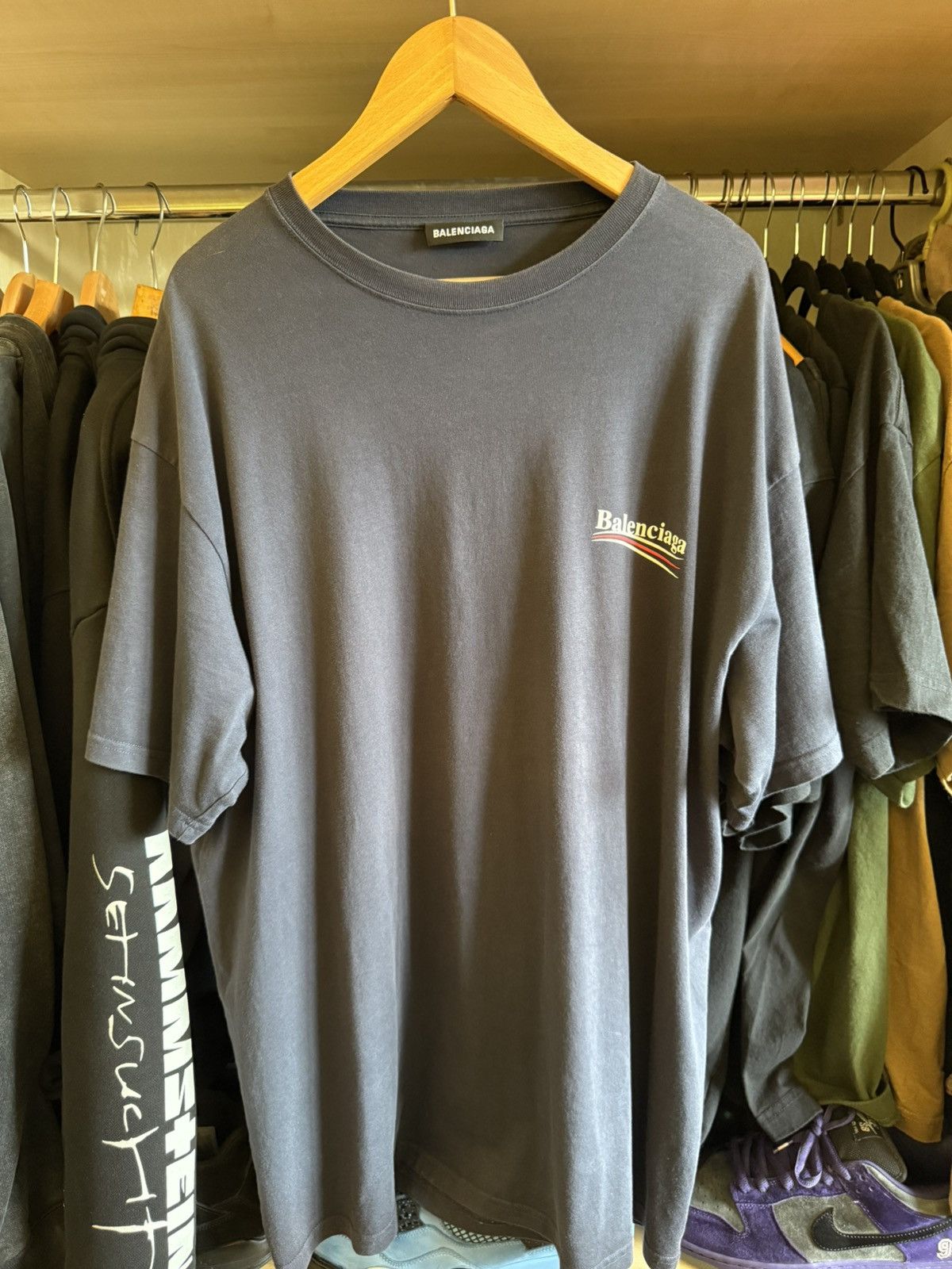 Balenciaga Balenciaga “Campaign” T-shirt Dark blue/Navy blue Size US XL / EU 56 / 4 - 2 Thumbnail