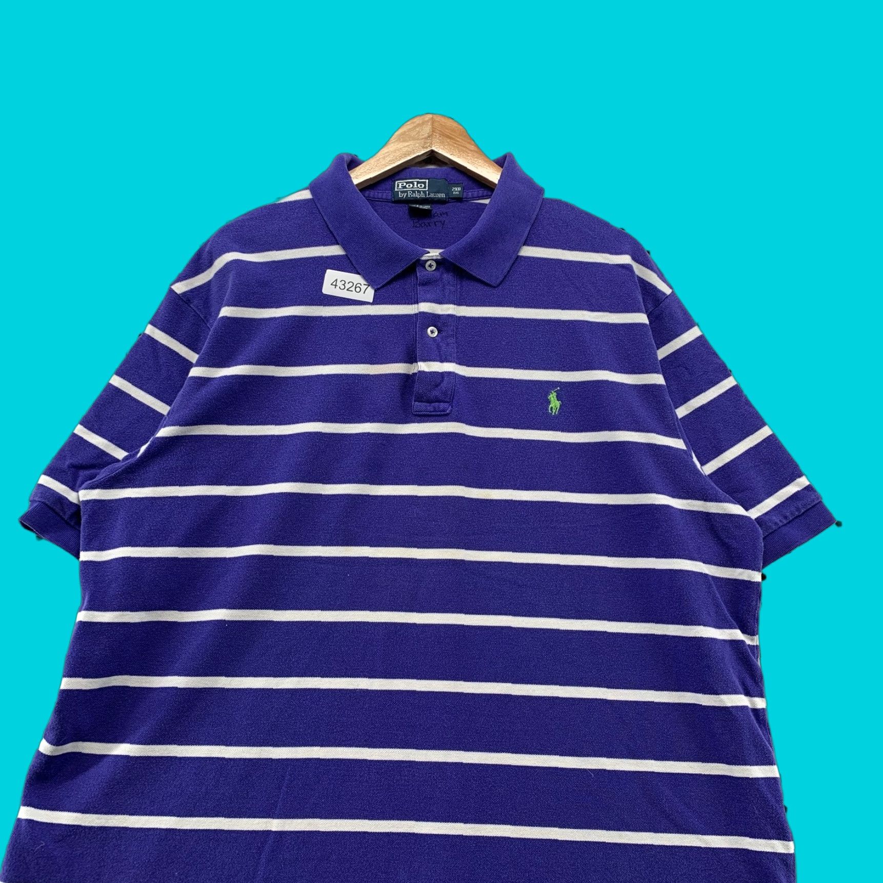 Polo Ralph Lauren Polo Ralph Lauren Striped Shirt Mens BIG 2XB Blue White Preppy Shirt Size US XXL / EU 58 / 5 - 1 Thumbnail