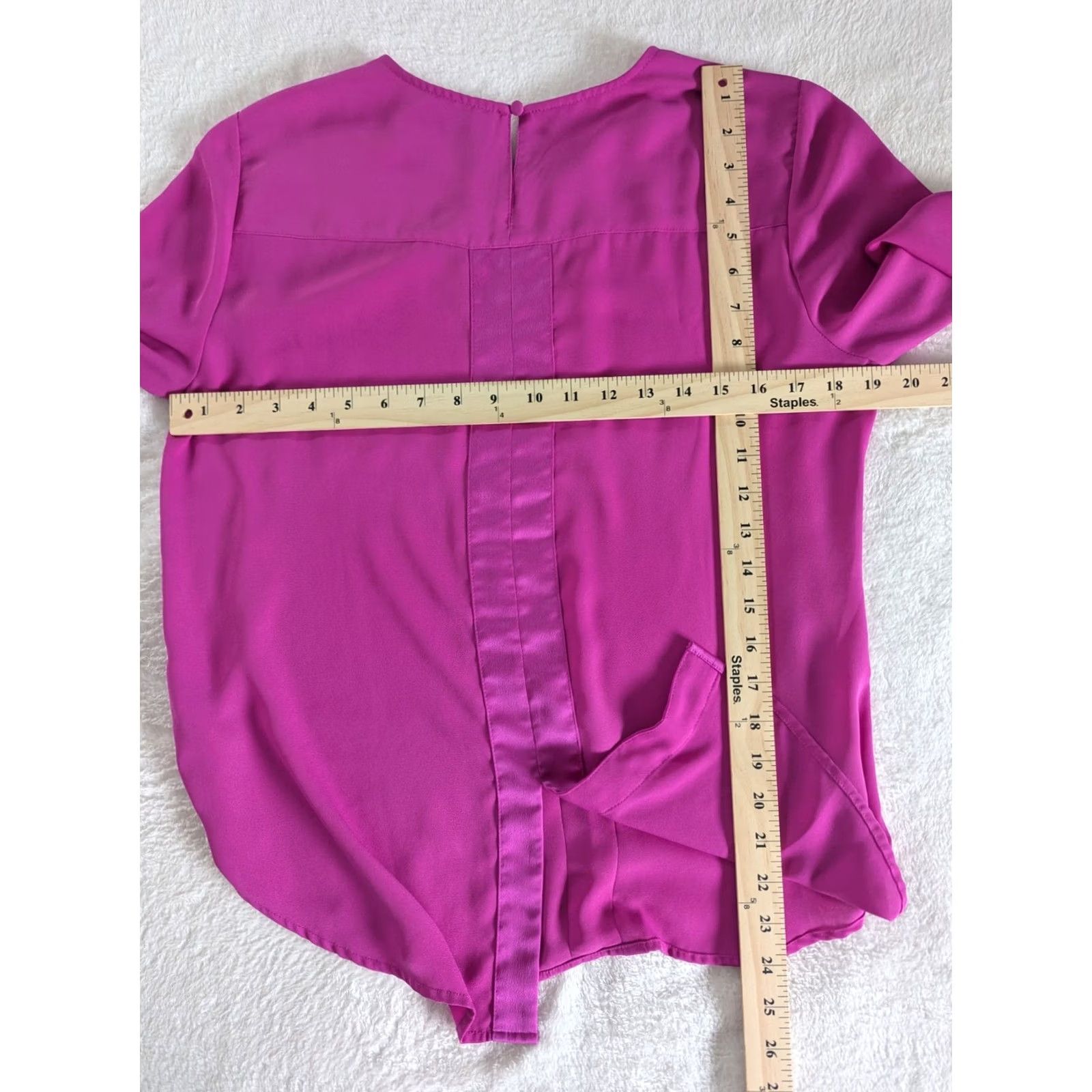 J.Crew J.CREW 365 Fuchsia Long Sleeve Blouse Women's Sz M Office Women's Blouse Pink Knit? Size M / US 6-8 / IT 42-44 - 6 Thumbnail