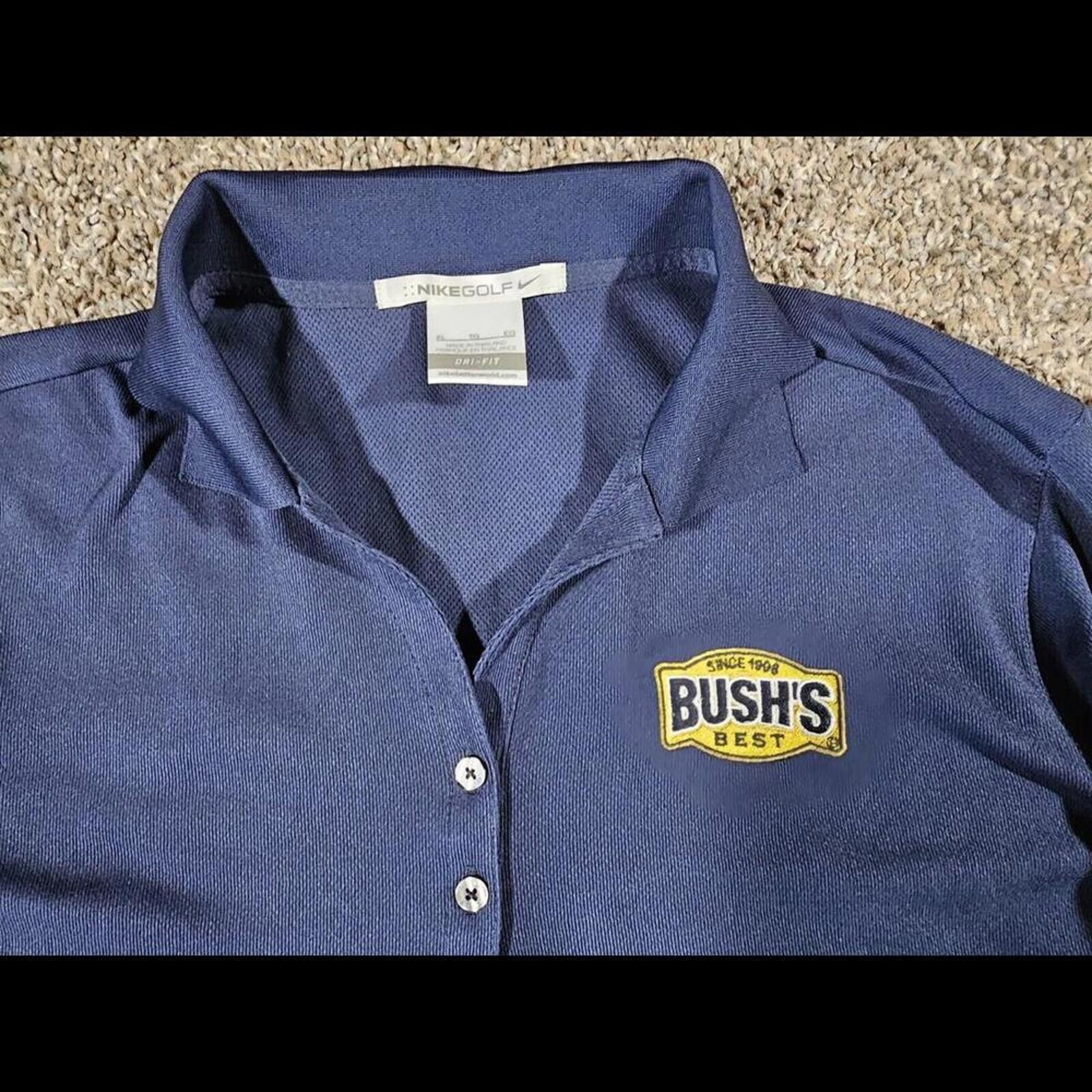 Nike NASCAR #37 47 Bush's Best JTG Racing Nike DriFit Polo Wmn XL Size ONE SIZE - 4 Thumbnail