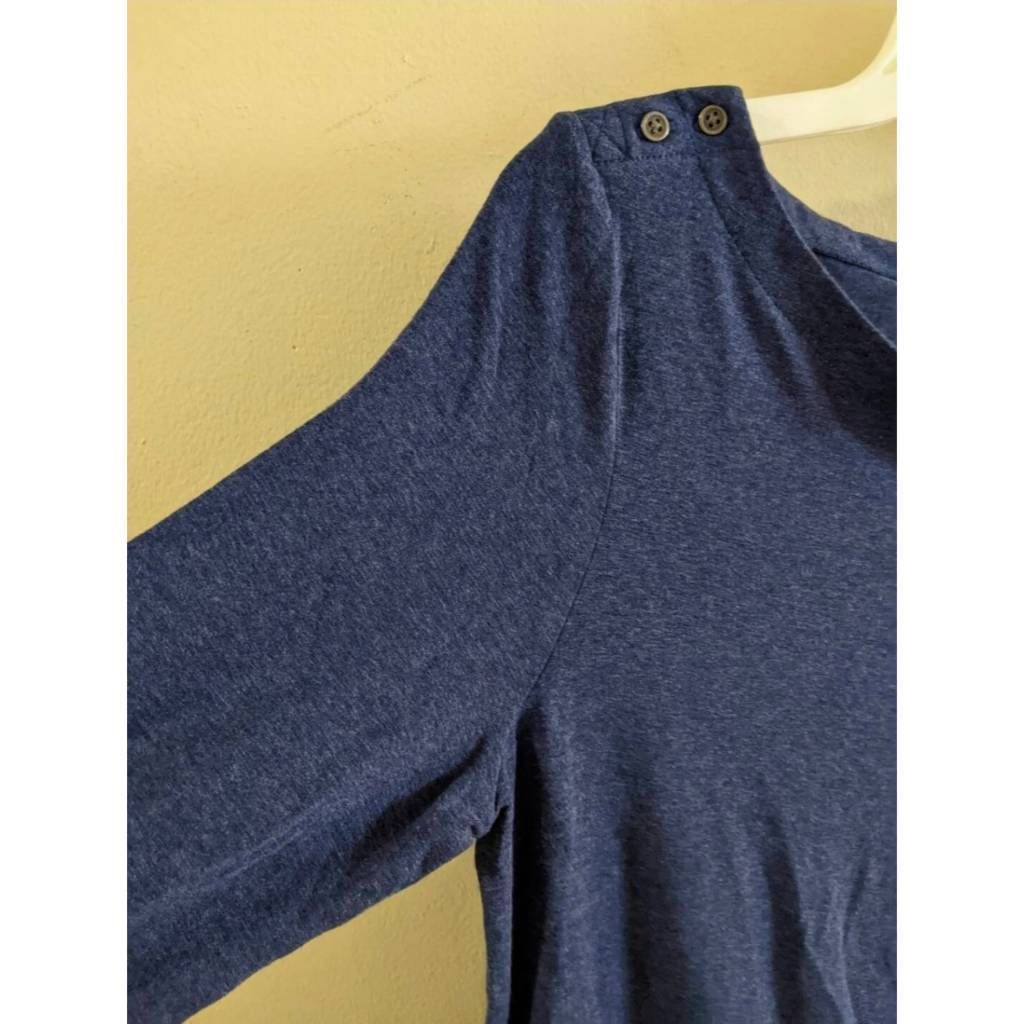 L.L. Bean L.L. BEAN Women's Blue Knit Dress Size Small 3/4 Sleeve V-Ne Size S / US 4 / IT 40 - 6 Thumbnail