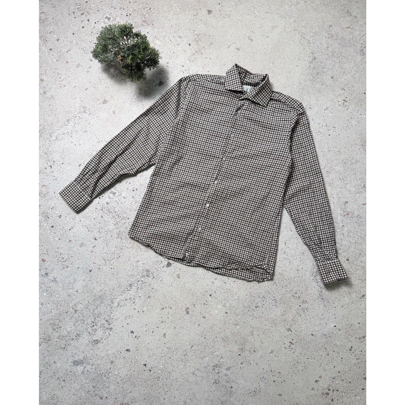 Designer Pina Parma Grandi & Rubinelli Check Shirt Size 41/16 Size US L / EU 52-54 / 3 - 2 Thumbnail