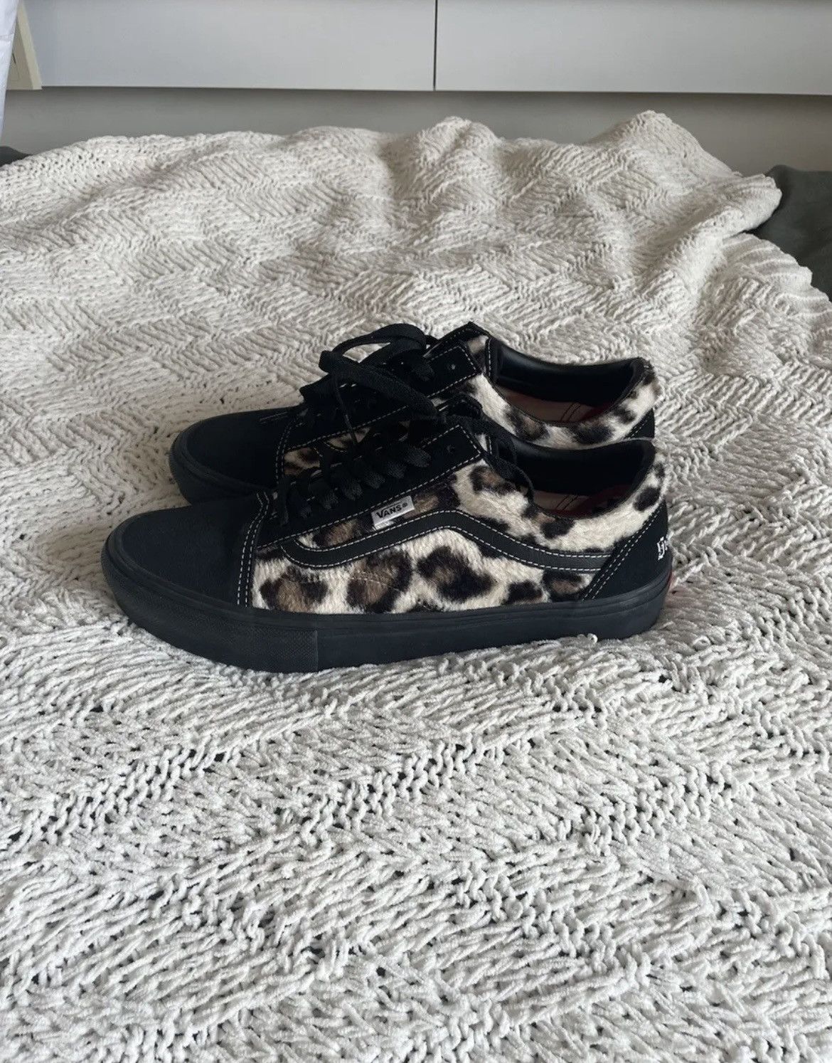 image of Supreme Skate Old Skool Supreme Leopard Black Size 10 Shoes, Men's