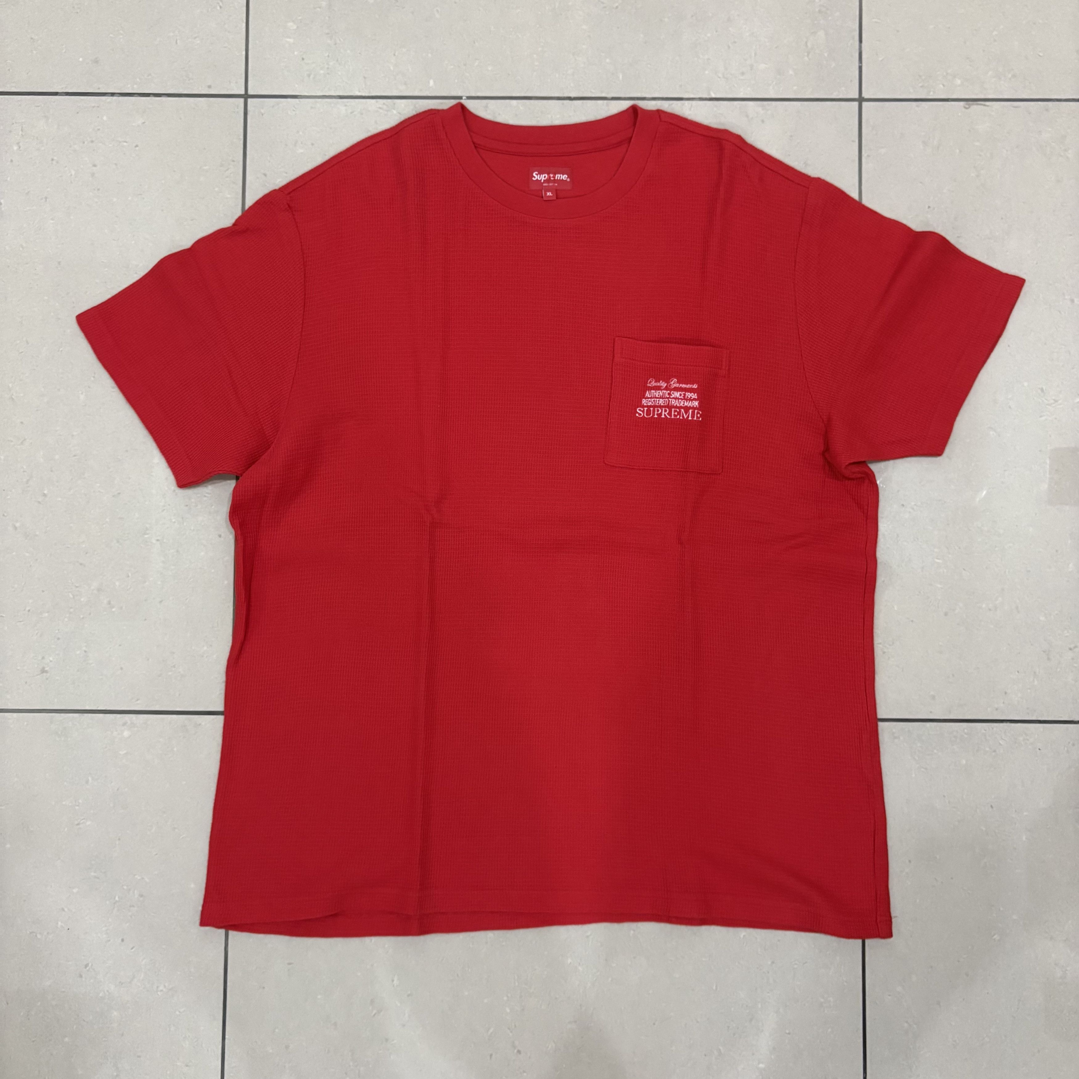 Supreme Supreme Waffle Pocket Red T-Shirt Size US XL / EU 56 / 4 - 1 Thumbnail