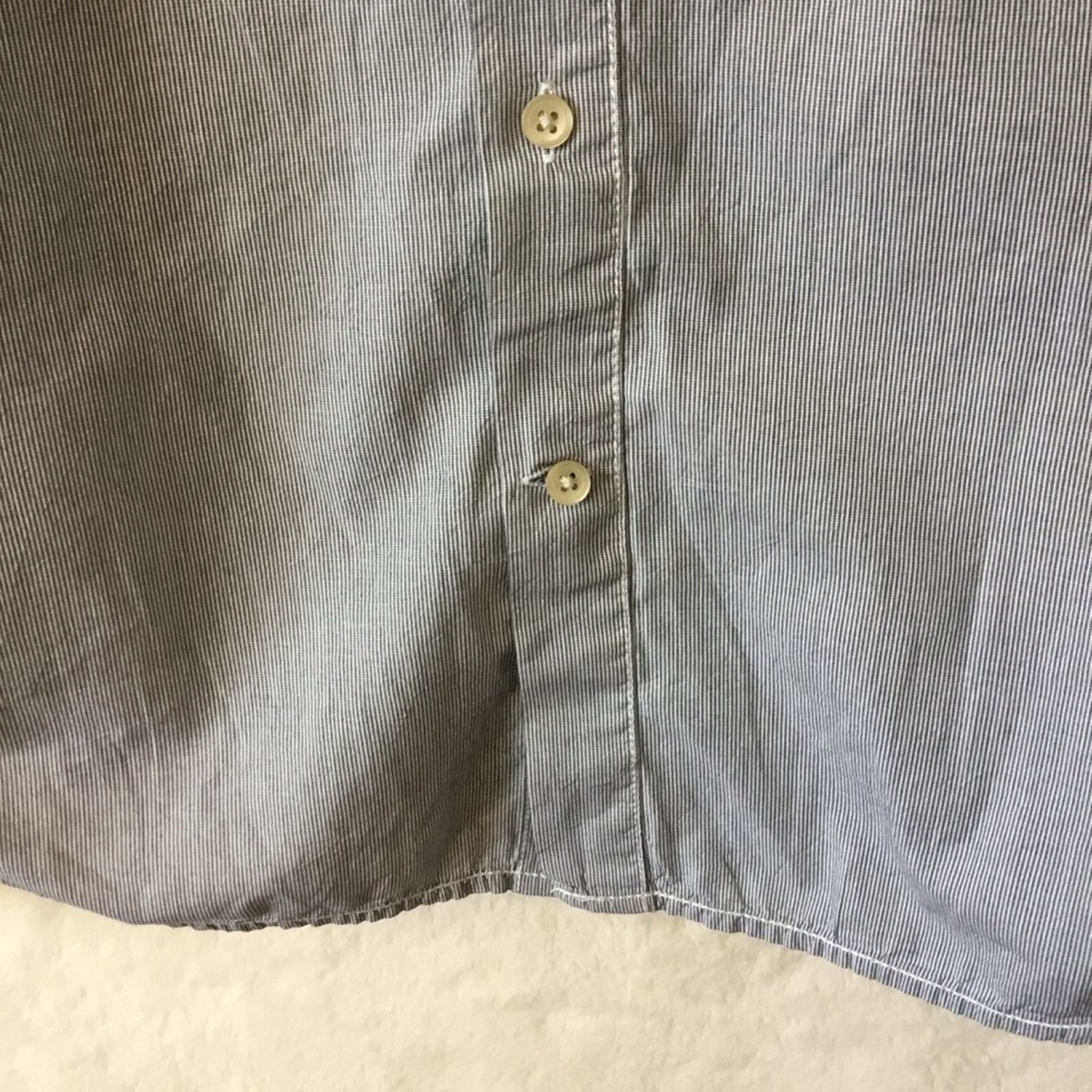 DKNY DKNY Jeans Blue Striped Button-Up Shirt Size M / US 6-8 / IT 42-44 - 6 Thumbnail