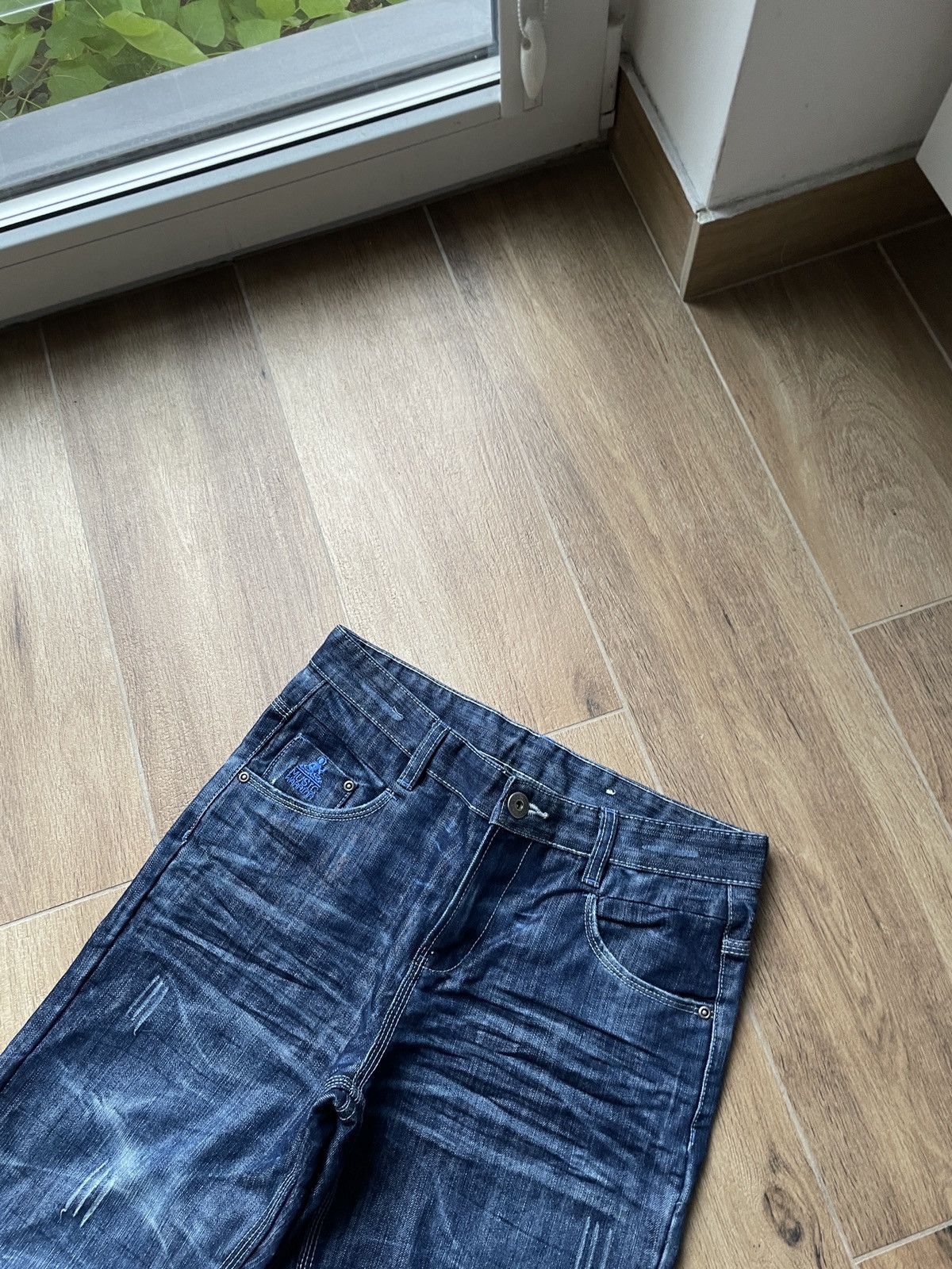 Vintage Vintage Flared Jeans Faded Mud Washed Avant Garde Japanese Size US 30 / EU 46 - 5 Thumbnail