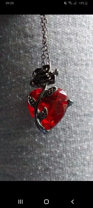 Jewelry × Vintage Gothic y2k rose red heart necklace / Y2K Jewelry Size ONE SIZE - 3 Thumbnail