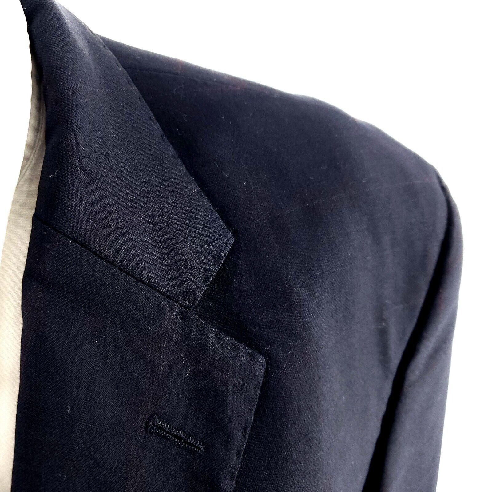 Pronto Uomo Pronto Uomo Couture Super 120s Wool 3 Button Blazer 42R Blue Size 42R - 2 Thumbnail