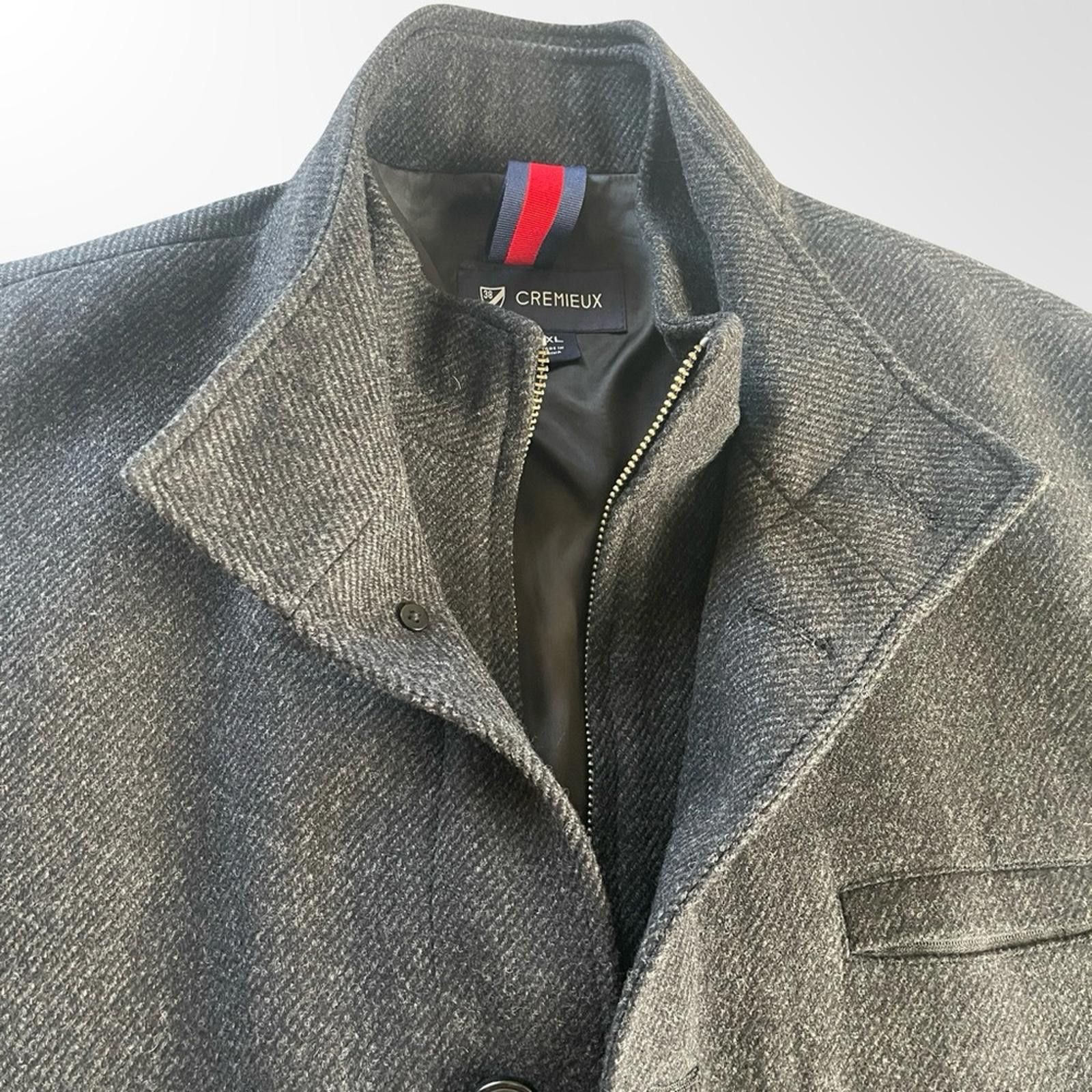 Daniel Cremieux Cremieux Dark Grey Men's Pea Coat in XXL -NWOT Size US XXL / EU 58 / 5 - 2 Thumbnail
