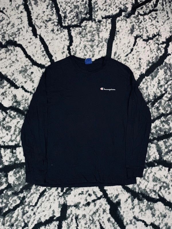 Champion Champion longsleeve t-shirt navy blue logo S Size US S / EU 44-46 / 1 - 1 Thumbnail