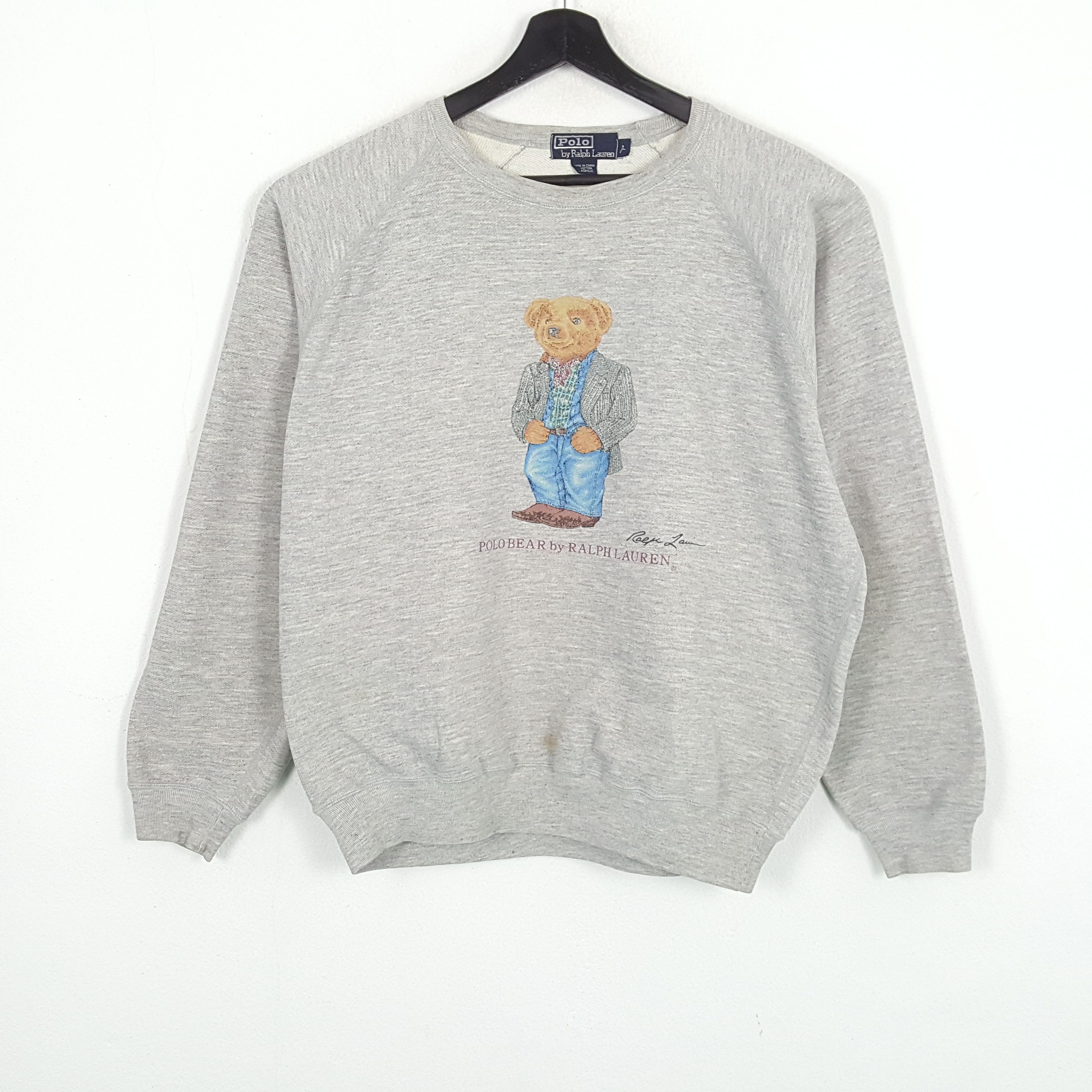 Polo Ralph Lauren × Vintage POLO Bear by RALPH LAUREN Fashion Style Sweatshirt Size US L / EU 52-54 / 3 - 1 Thumbnail