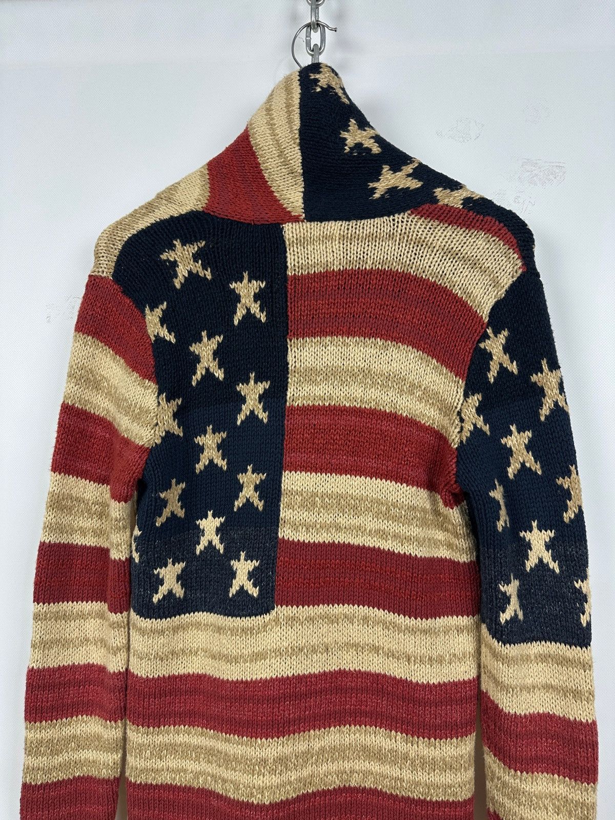 Denim & Supply Ralph Lauren Ralph Lauren Denim Supply USA Flag Knit Shawl Cardigan Size US M / EU 48-50 / 2 - 14 Thumbnail