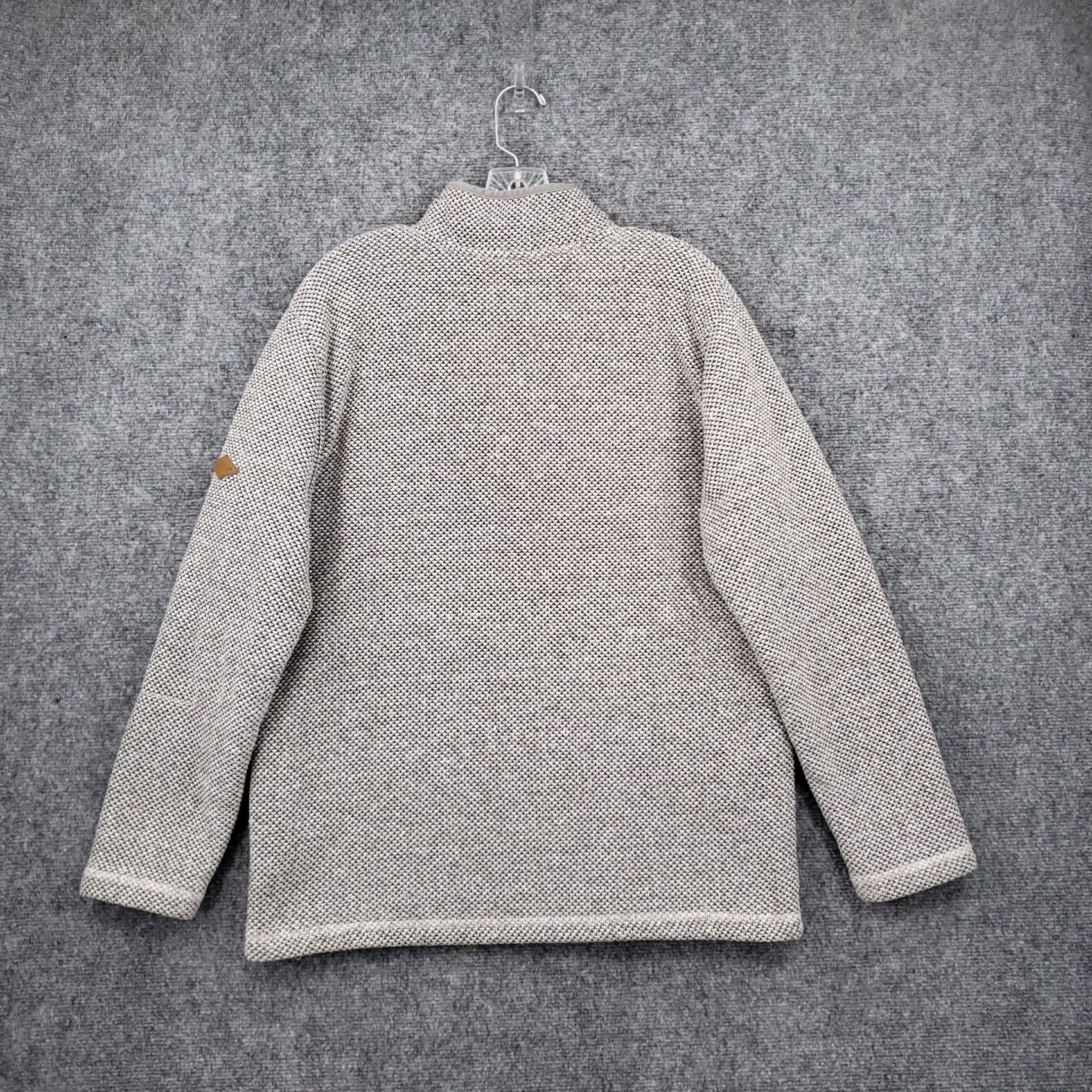 Orvis Orvis Sweater Mens M Medium Gray Sherpa Lined 1/4 Zip Pullover Mock Neck Knit Shirt Size US M / EU 48-50 / 2 - 2 Thumbnail