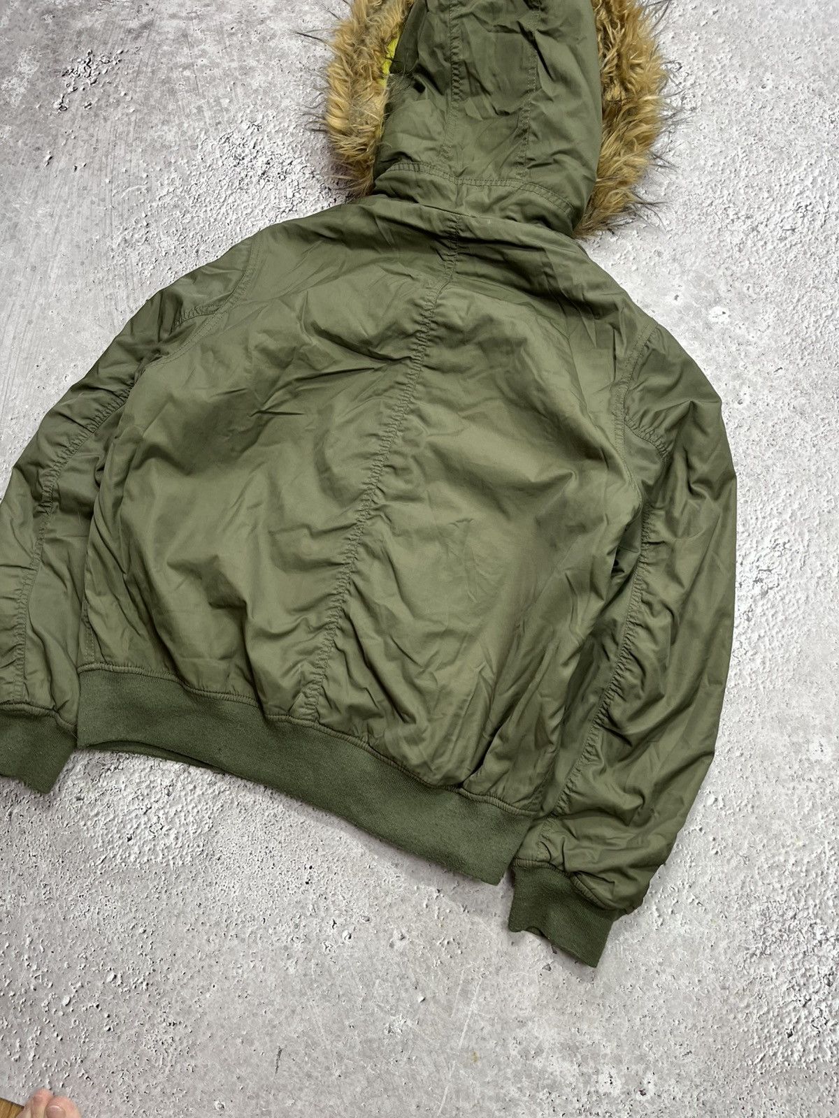 Other Women’s Olive Faux Fur Hood Bomber Jacket S Size S / US 4 / IT 40 - 11 Thumbnail