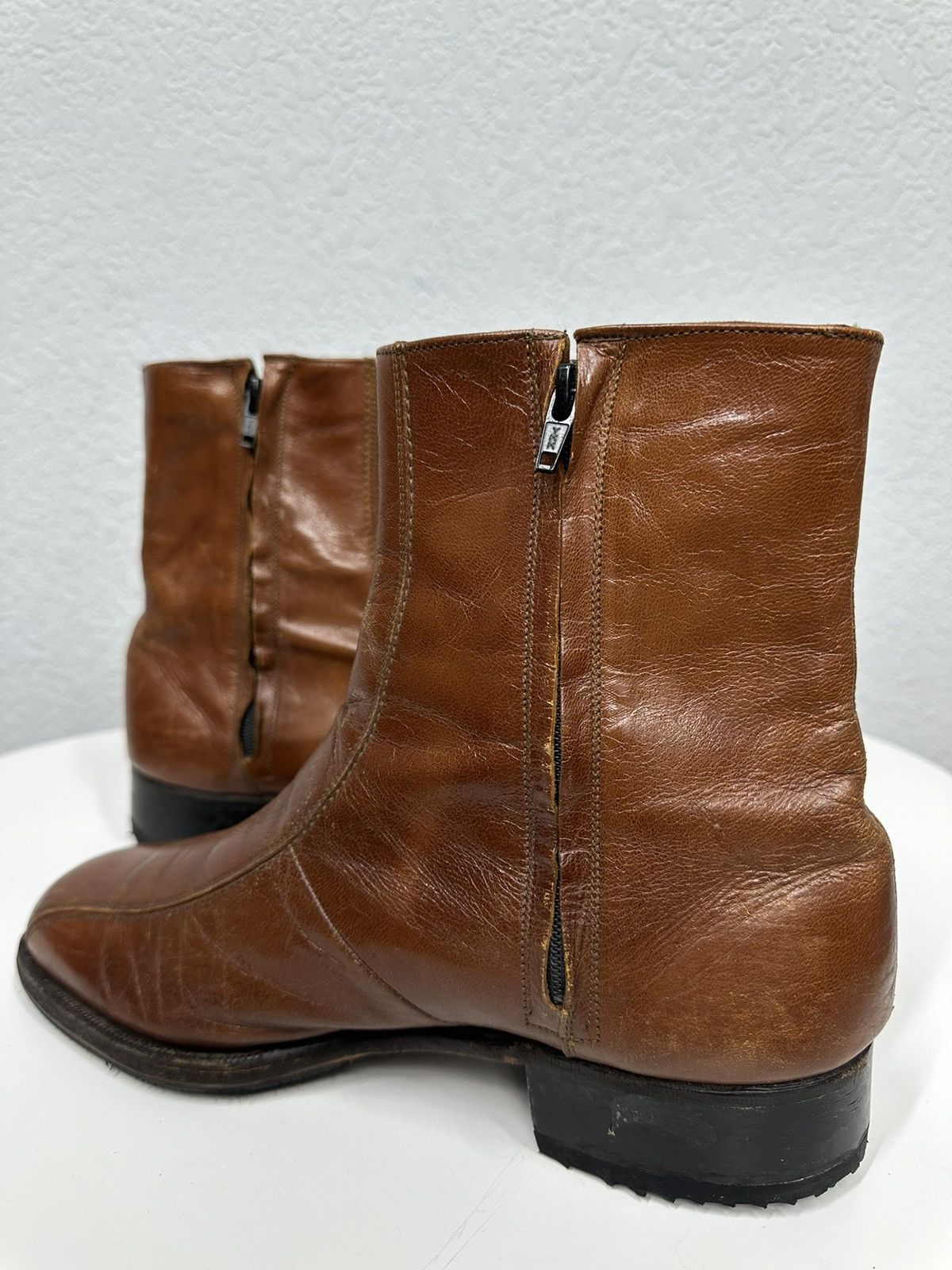 Florsheim Vintage Boots Leather Made USA Guidi Style Dirk Bikkembergs Size US 9 / EU 42 - 8 Thumbnail