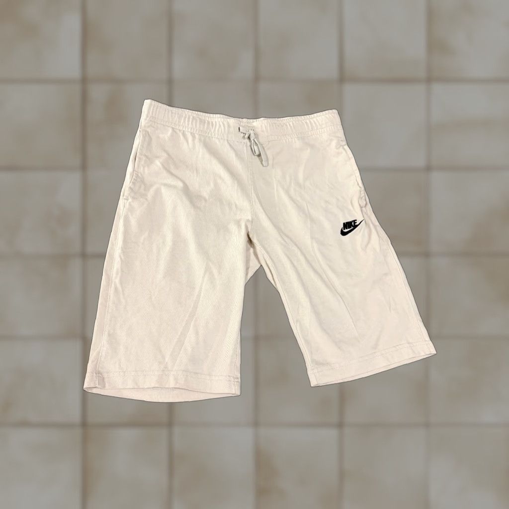 Nike Nike Athletic Shorts Mens Small White Drawstring Swoosh Logo Casual Sports Size US 29 - 1 Thumbnail