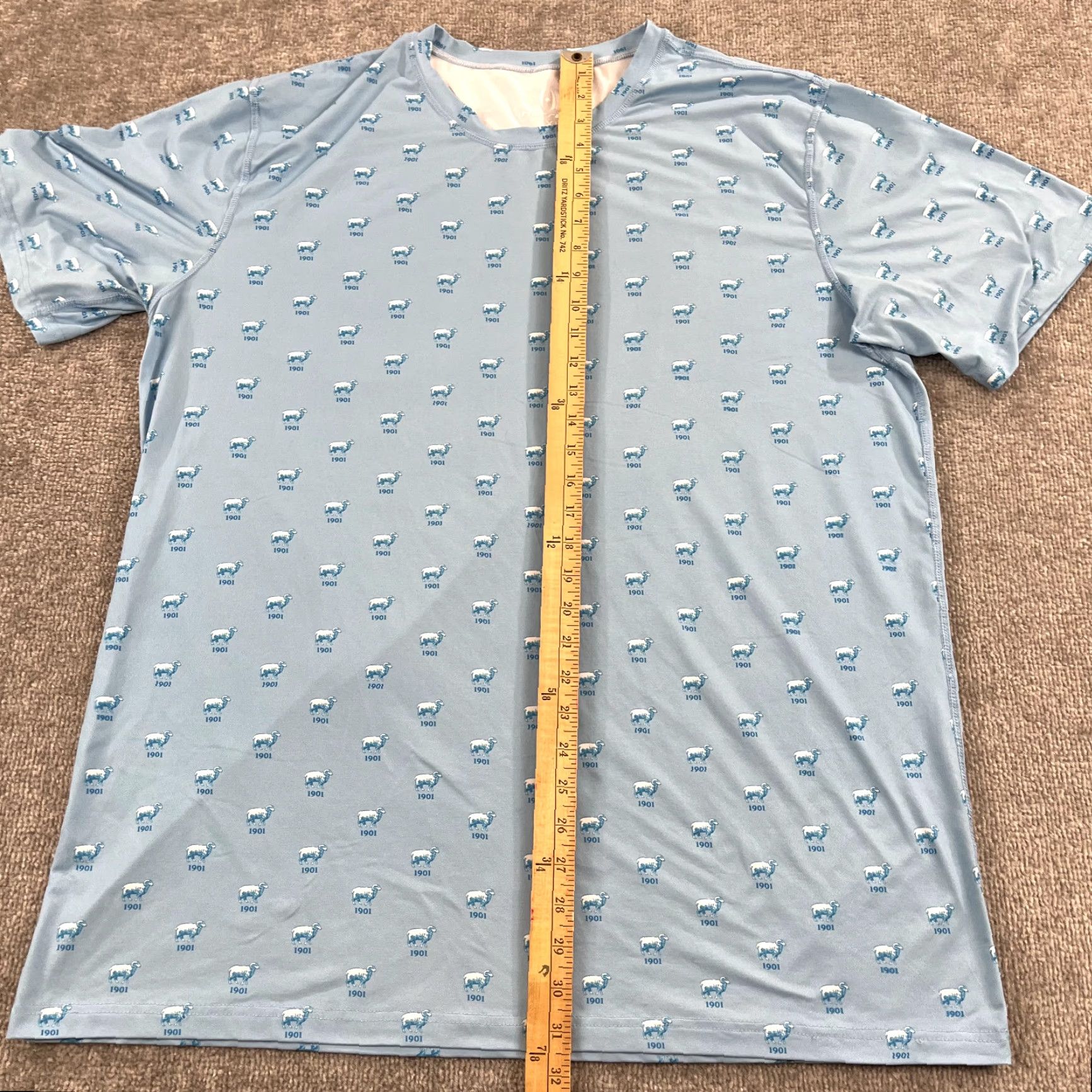 Arrow Harrow Wilmington Country Club Shirt Mens 2XL Blue All Over 1901 Private DE Preppy Sports Logo Graphic Print Crew Neck T-Shirt 2XL Men Size US XXL / EU 58 / 5 - 4 Thumbnail