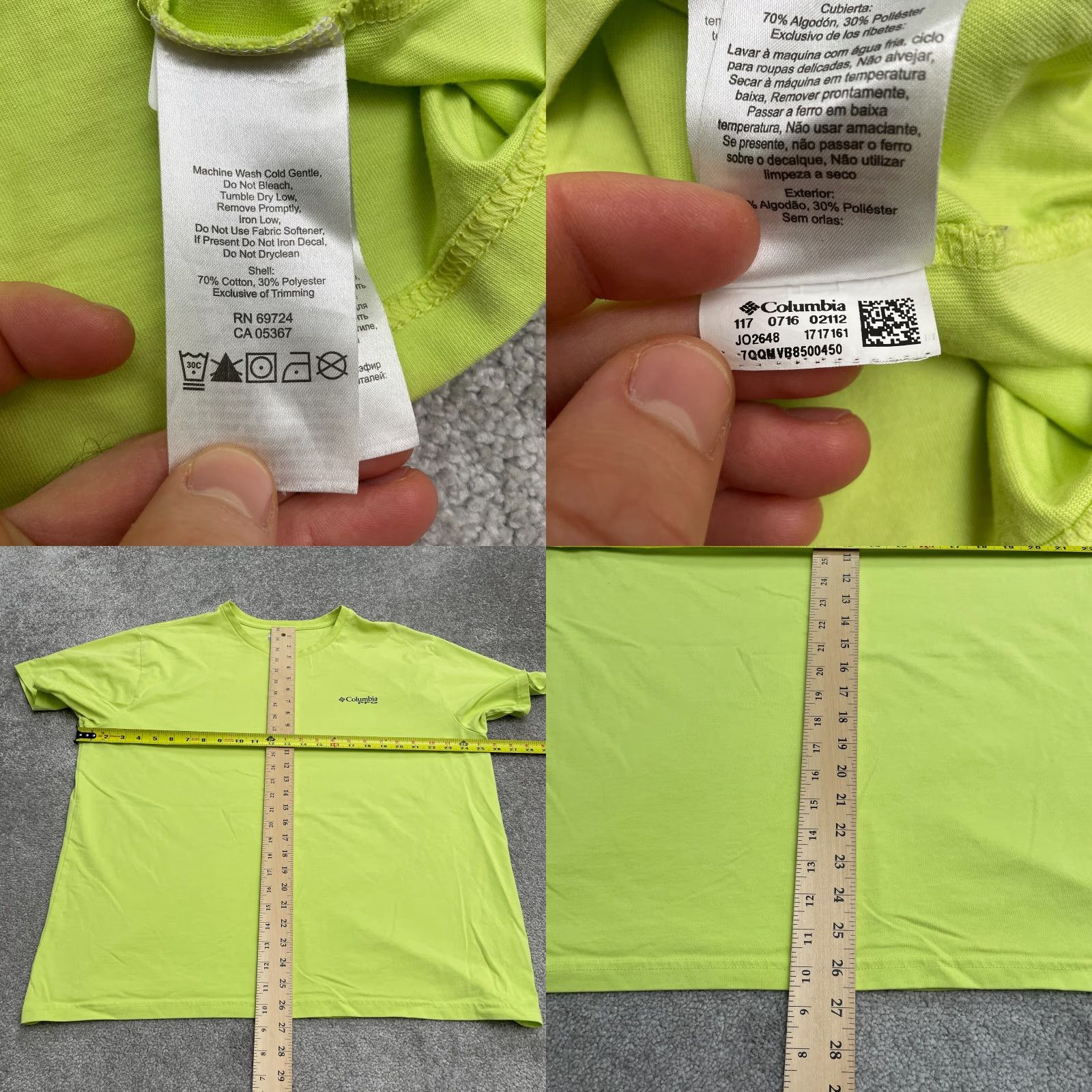 Vintage Columbia PFG T-Shirt Mens XXL Yellow Crew Neck Short Sleeve Casual Tee Shirt (Regular Fit) Size US XXL / EU 58 / 5 - 8 Thumbnail