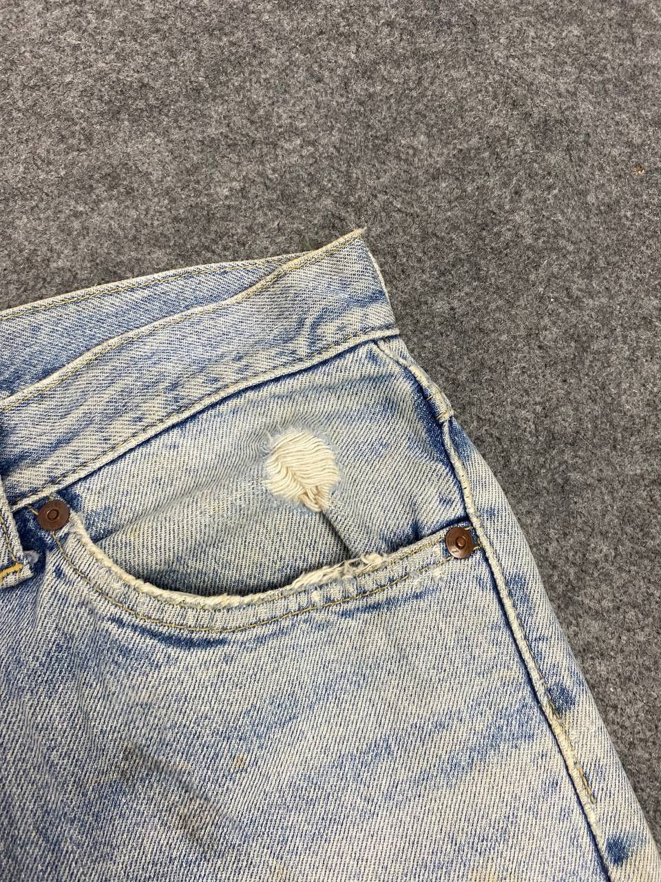 Lee vintage lee riders distressed reworked denim nice design Size US 31 - 12 Thumbnail