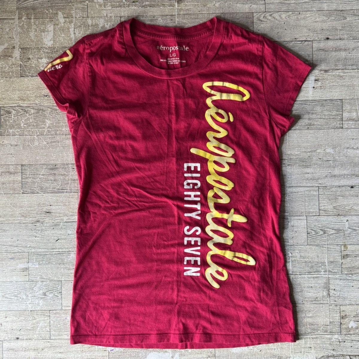 Aeropostale Retro, Aero, Slim Fit, Women’s Logo Cotton Tee Size L / US 10 / IT 46 - 2 Thumbnail
