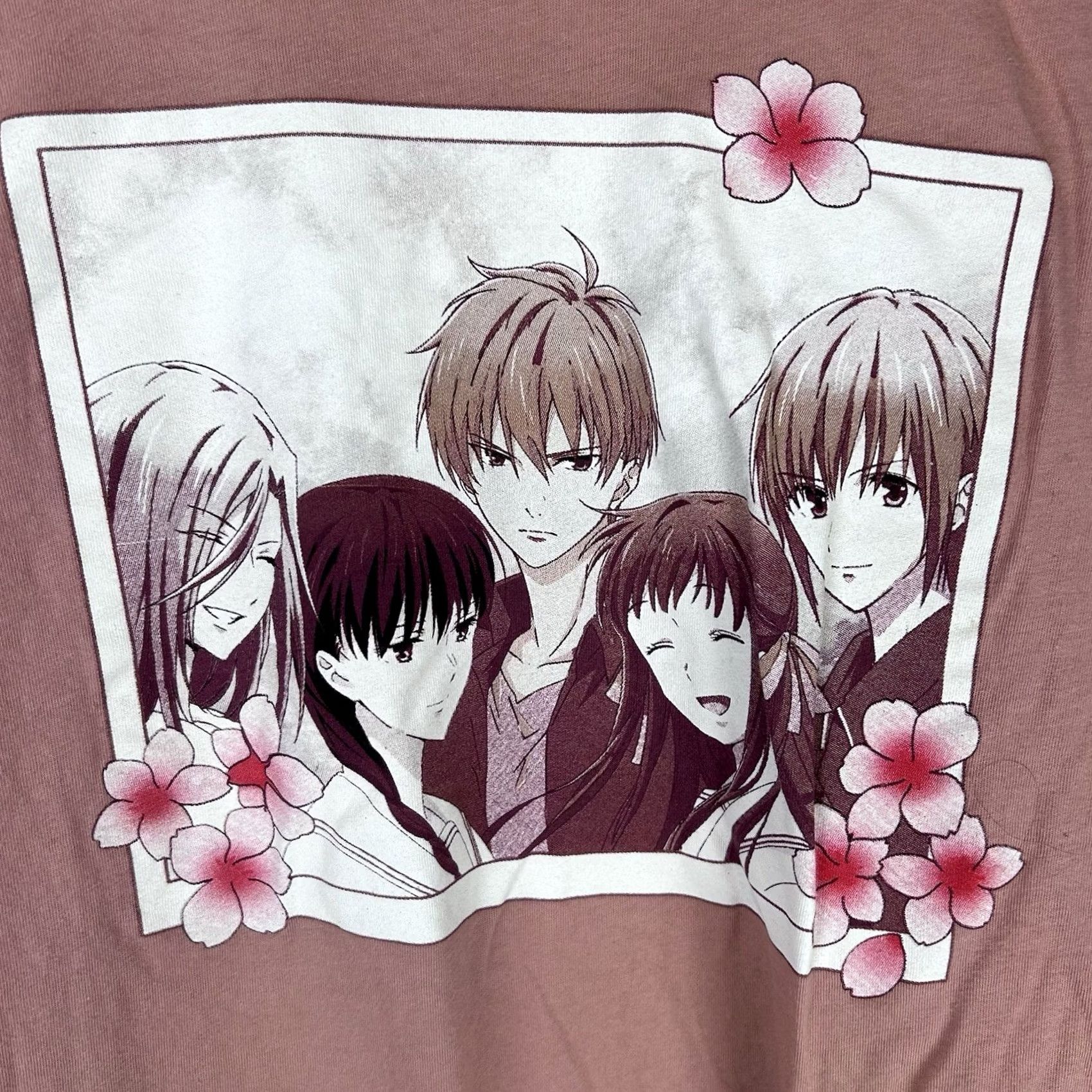 Asket Box Lunch Fruits Basket Anime Graphic Tee Shirt Adult Size Small Pink 100% Cotton Size S / US 4 / IT 40 - 3 Thumbnail