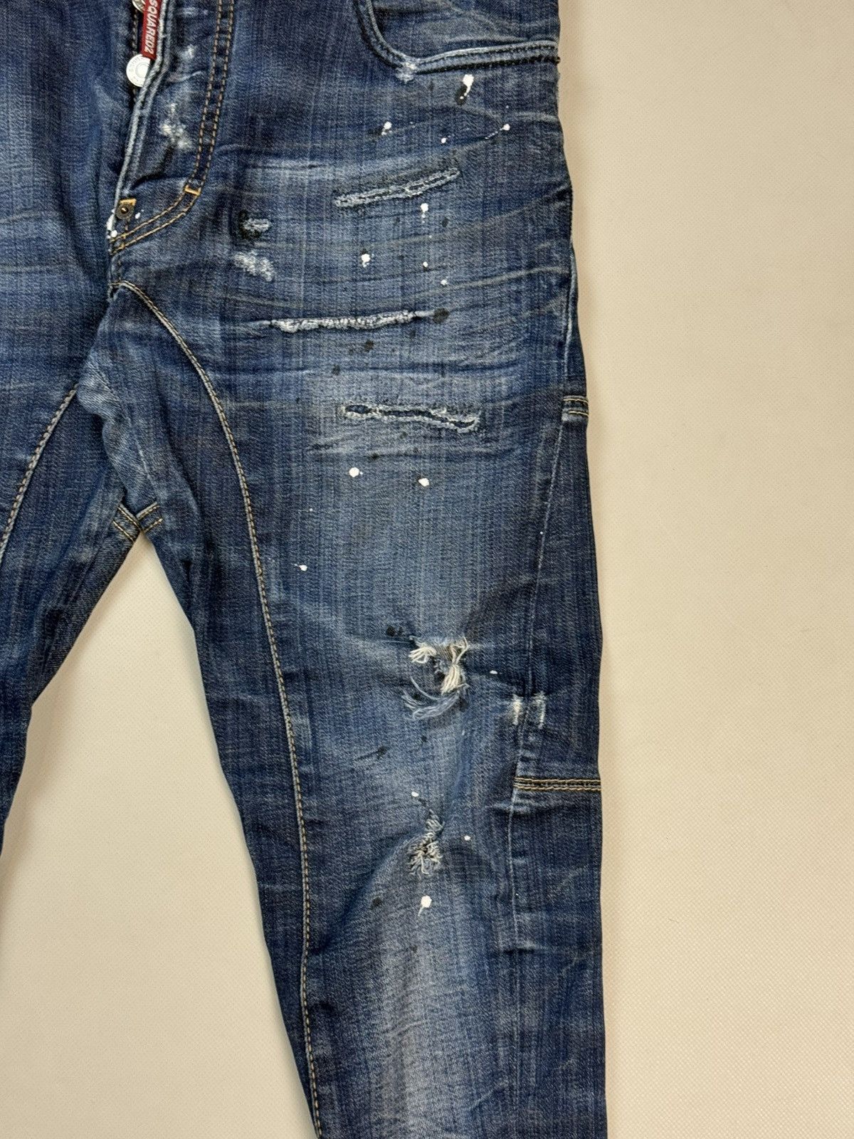 Dsquared2 Dsquared2 Men’s Distressed Denim Tidy Biker Jeans Size 48 Size US 32 / EU 48 - 11 Thumbnail