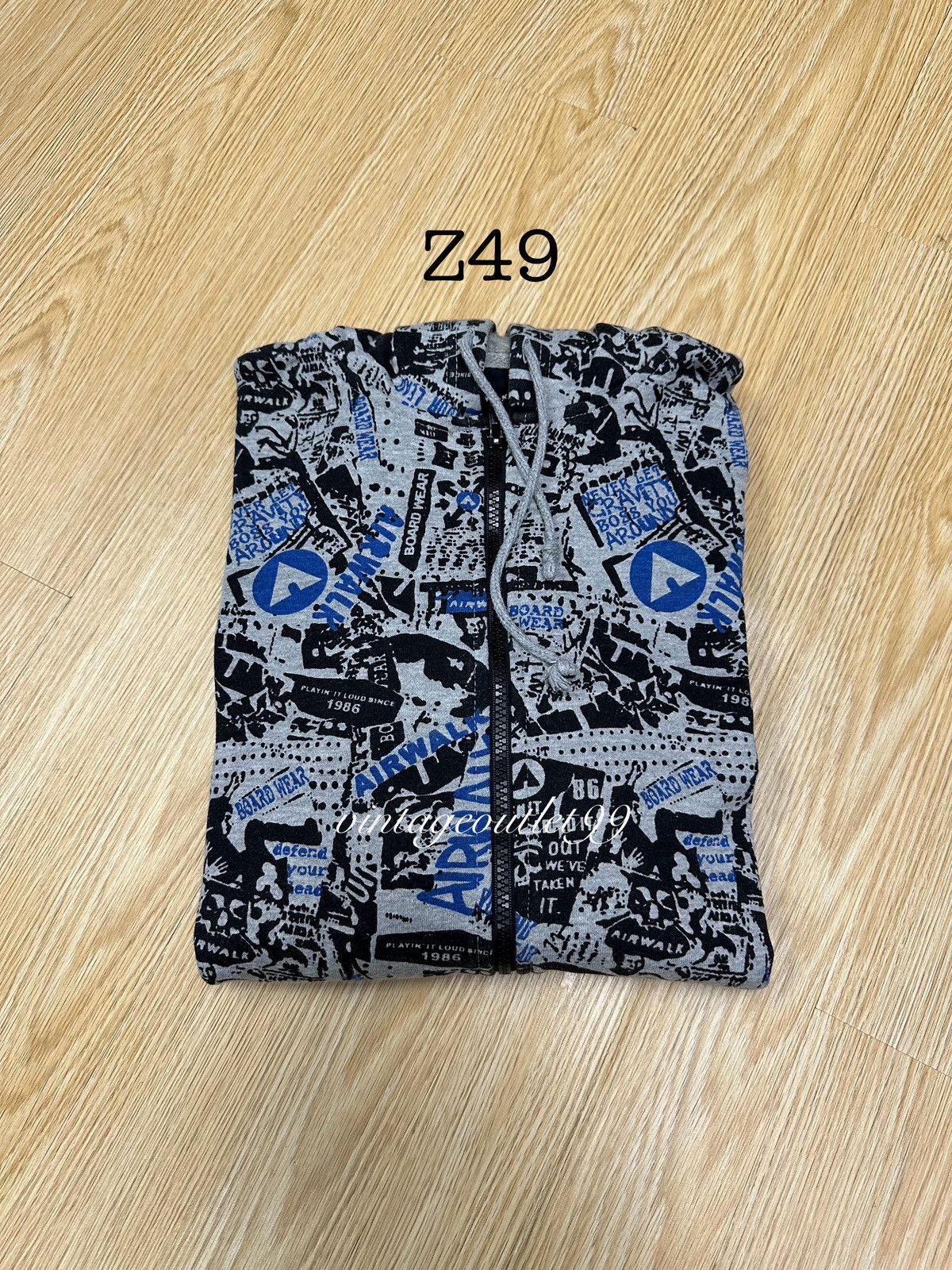 Airwalk × Vintage Vintage Airwalk Overprint Zipper Hoodie Z49 Size US M / EU 48-50 / 2 - 12 Thumbnail
