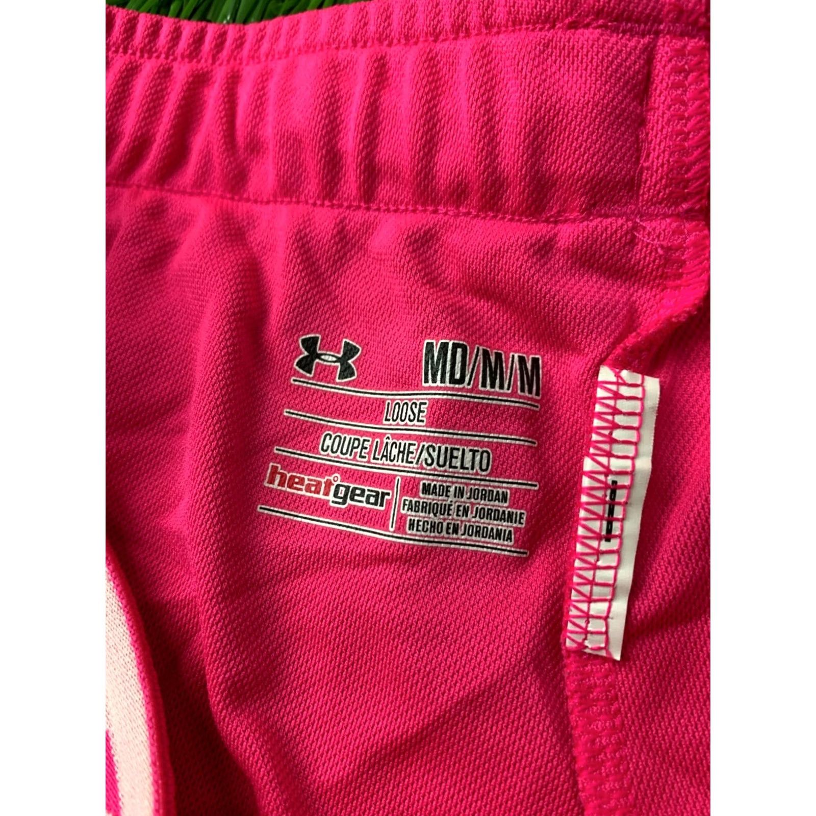 Nike NIKE TRAINING SHORTS Women M Pink and White - 28 cm 38 cm Low Rise Classic Fit Sport Performance/Activity: Cross Training Size 32" / US 10 / IT 46 - 5 Thumbnail